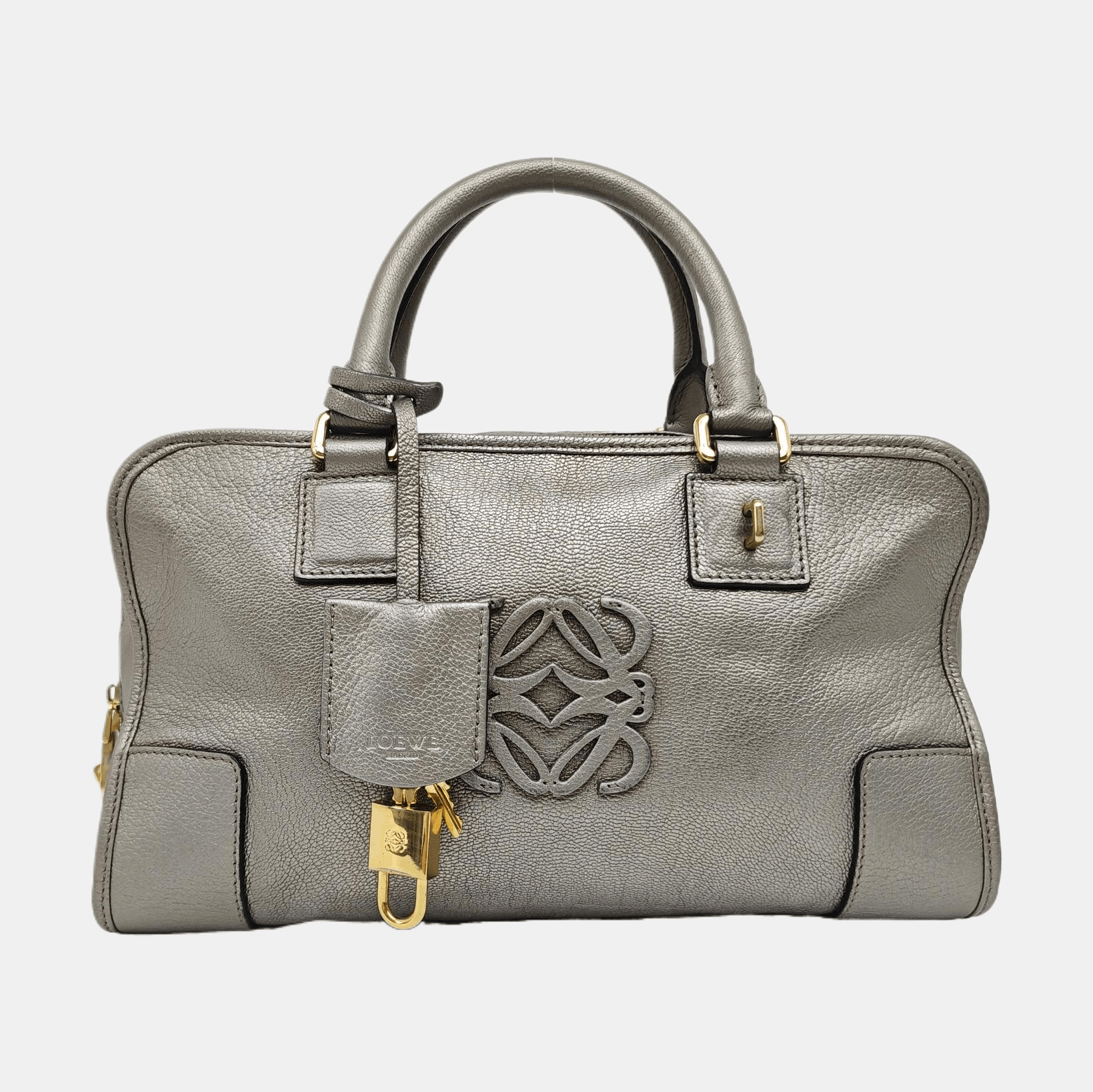 Loewe Loewe Silver Leather Amazona Handbag Size ONE SIZE - 8 Thumbnail