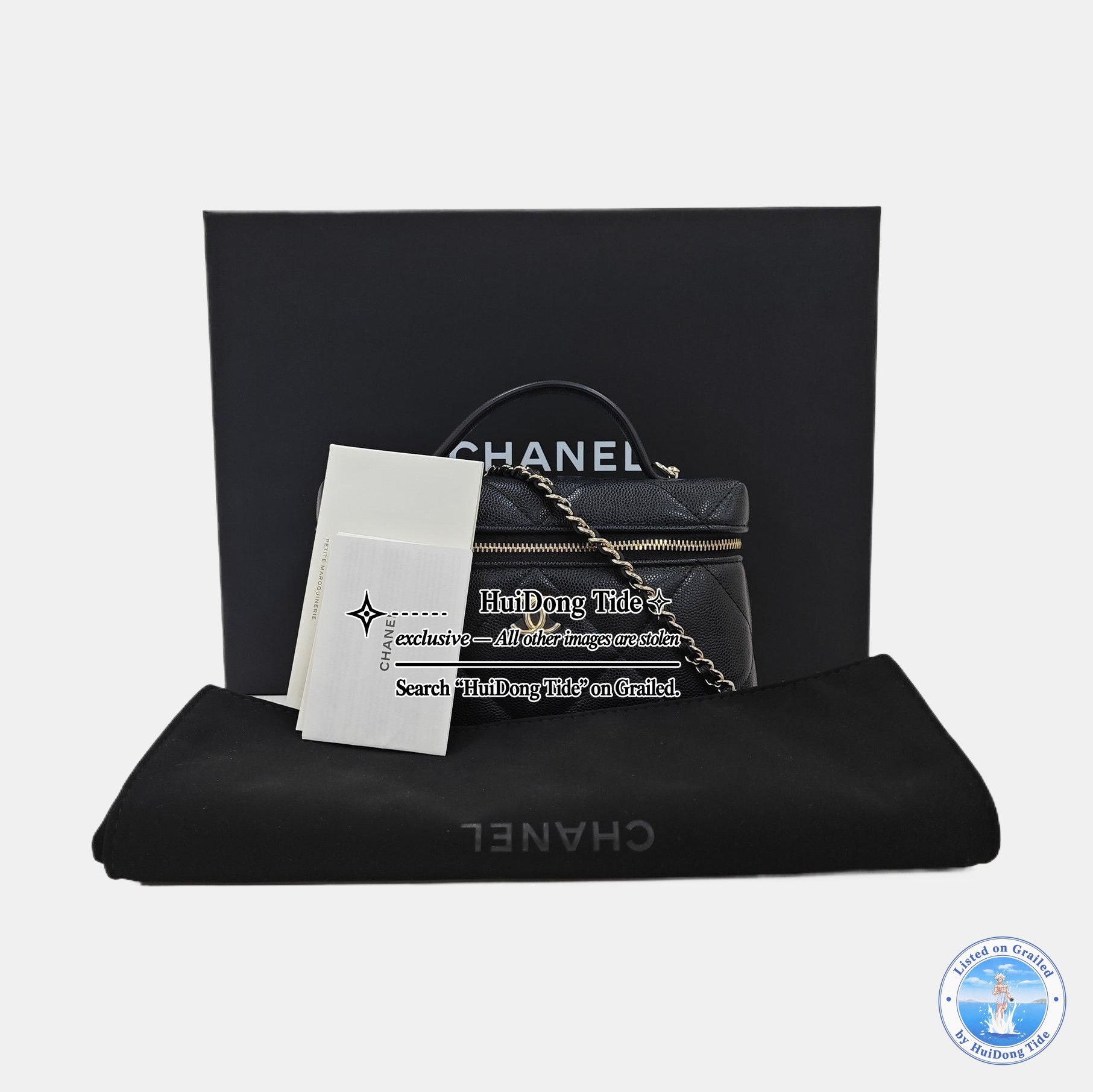 Chanel CHANEL Caviar Quilted Vanity Case Handle Bag ONE SIZE Size ONE SIZE - 7 Thumbnail