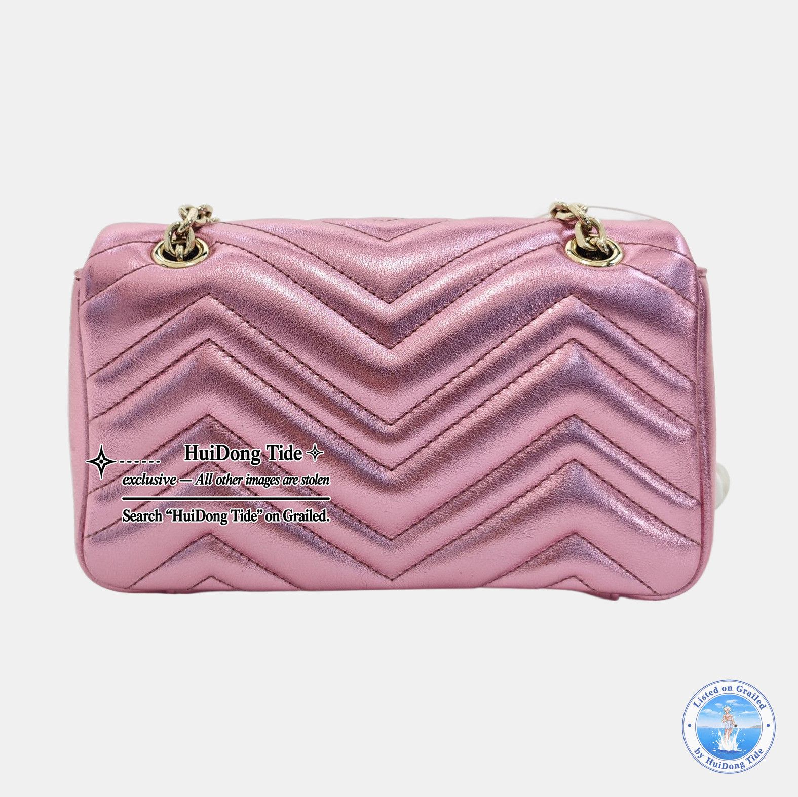 Gucci Gucci GG Marmont Pink Quilted Shoulder Bag Size ONE SIZE - 4 Thumbnail