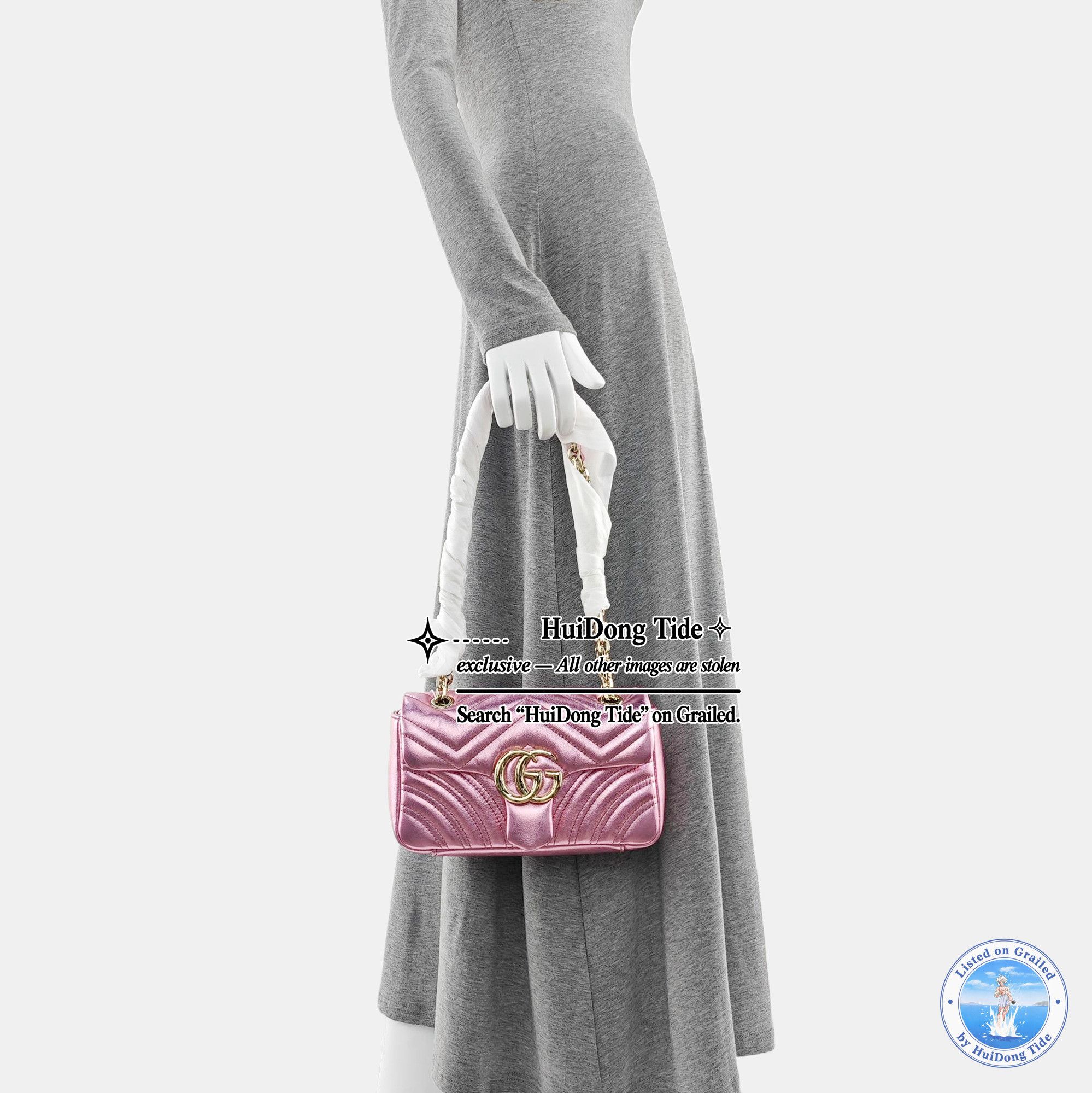 Gucci Gucci GG Marmont Pink Quilted Shoulder Bag Size ONE SIZE - 2 Thumbnail