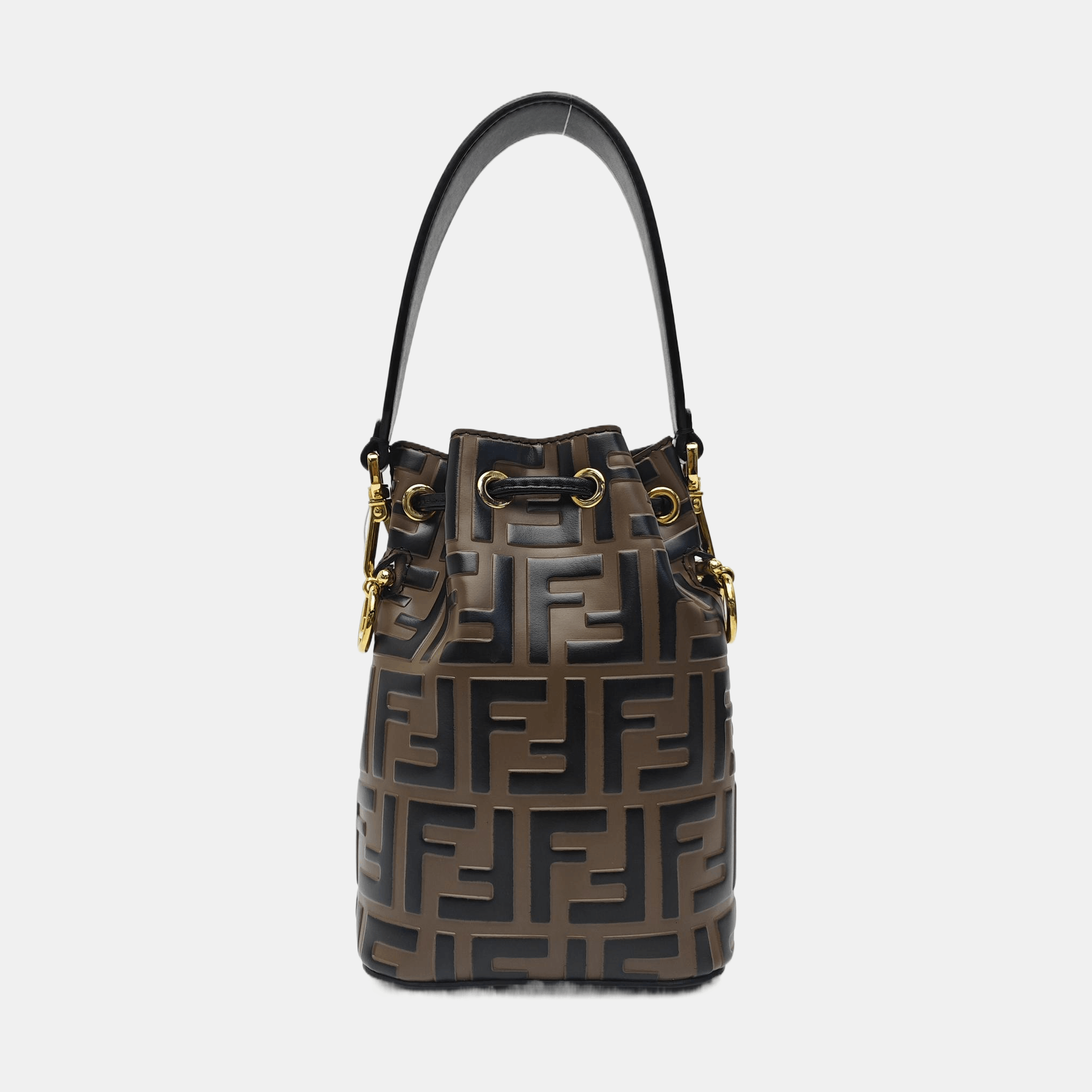 Fendi Fendi Mon Tresor Logo Leather Bucket Bag Size ONE SIZE - 4 Thumbnail