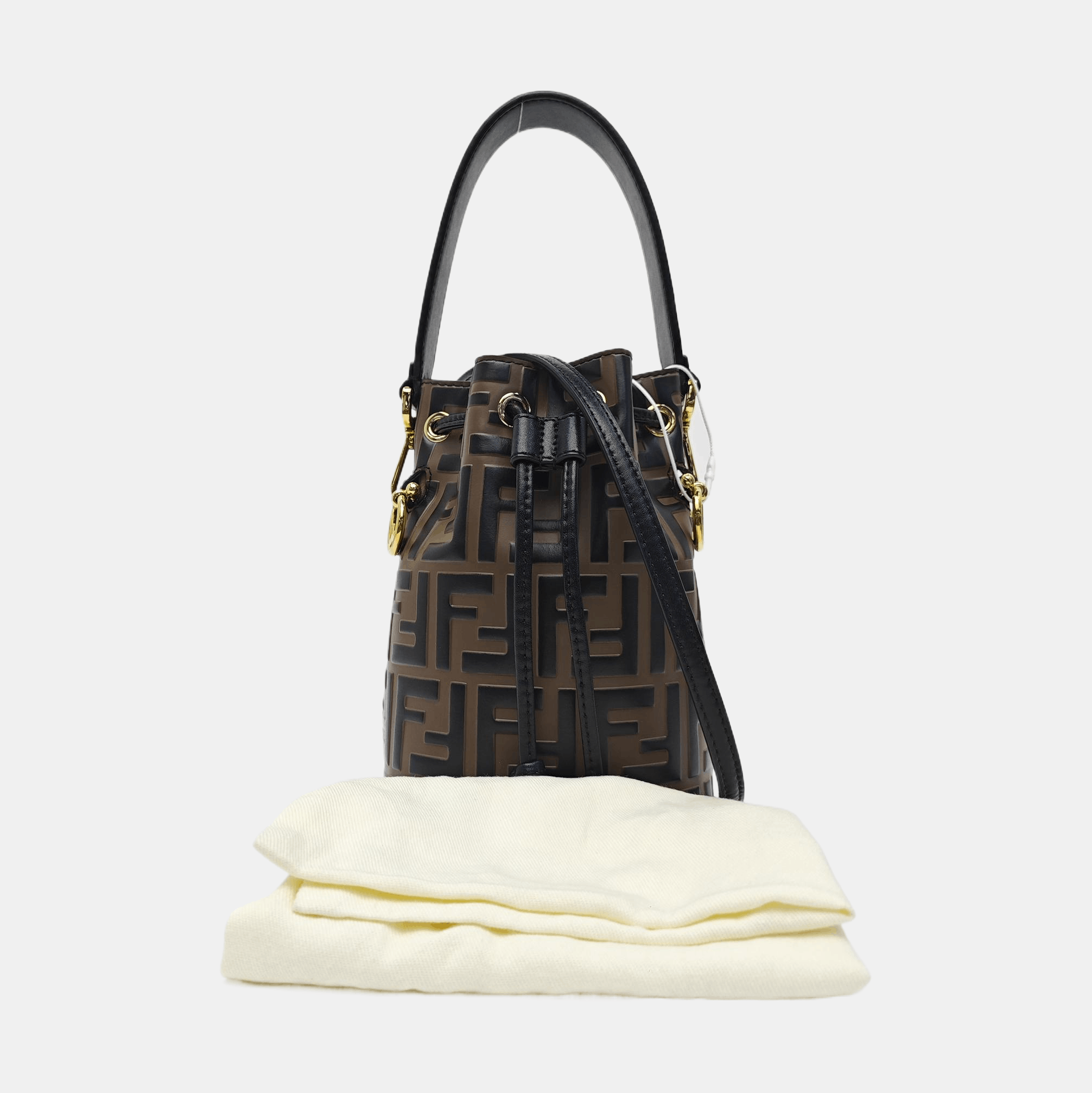 Fendi Fendi Mon Tresor Logo Leather Bucket Bag Size ONE SIZE - 7 Thumbnail