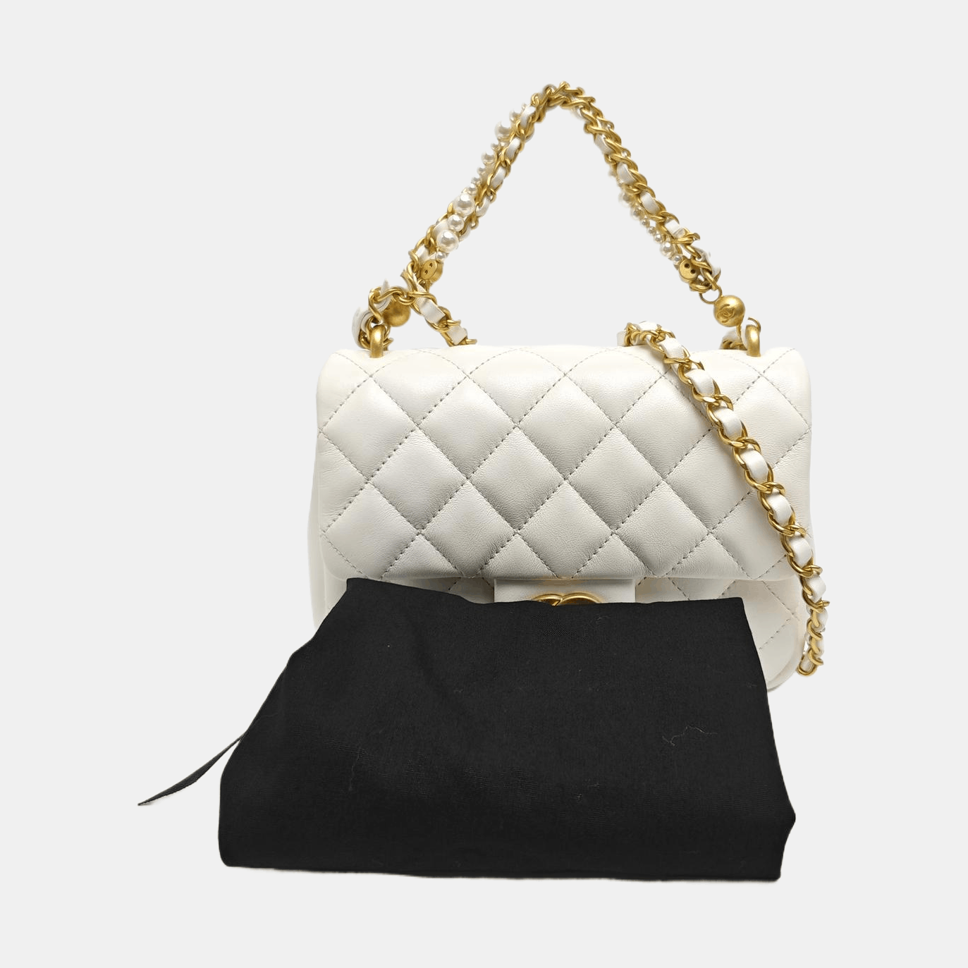 Chanel Chanel Classic Flap Pearl Chain Shoulder Bag Size ONE SIZE - 8 Thumbnail