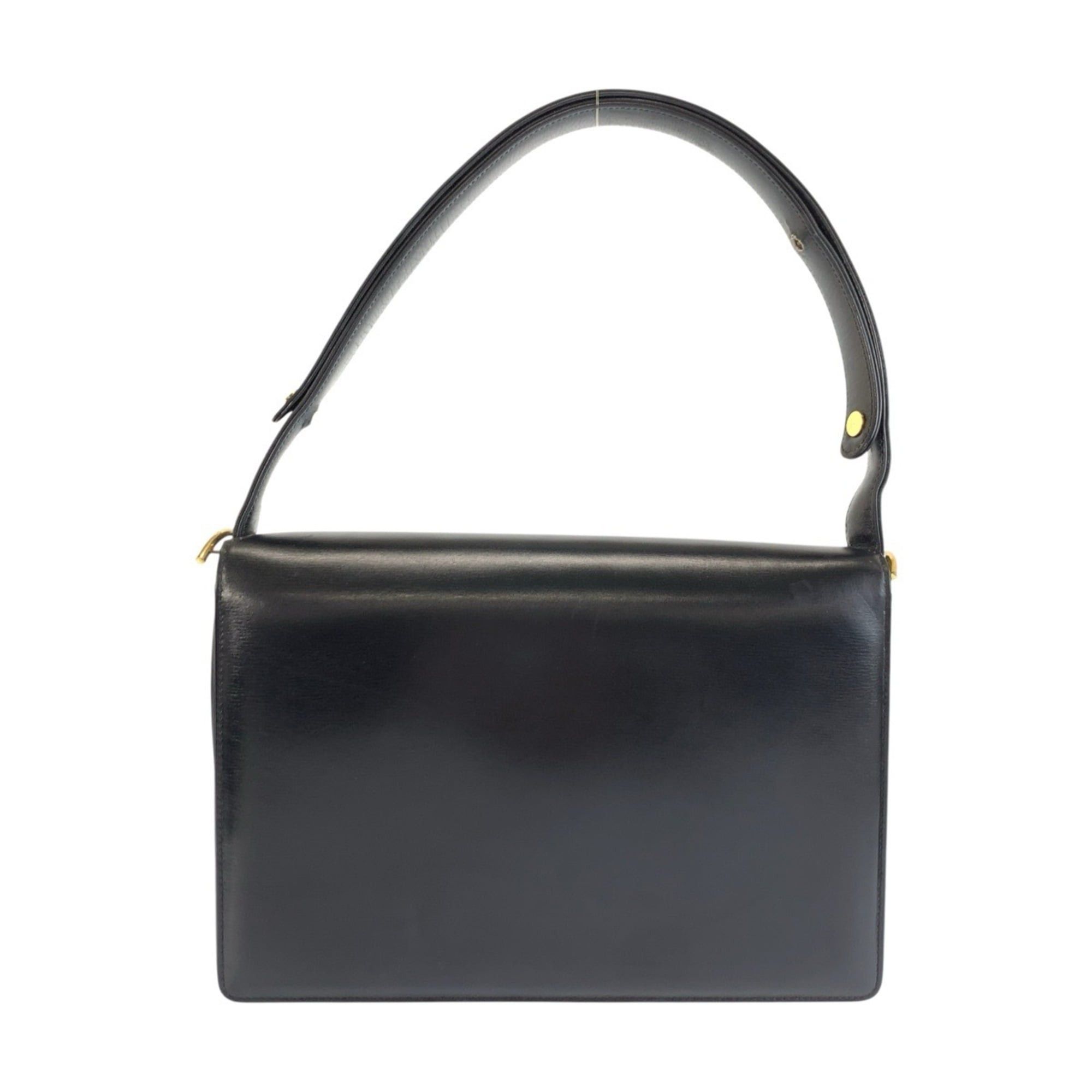 Celine CELINE Vintage Carriage Hardware Black Leather Handbag Shoulder Bag for Women Size ONE SIZE - 2 Thumbnail