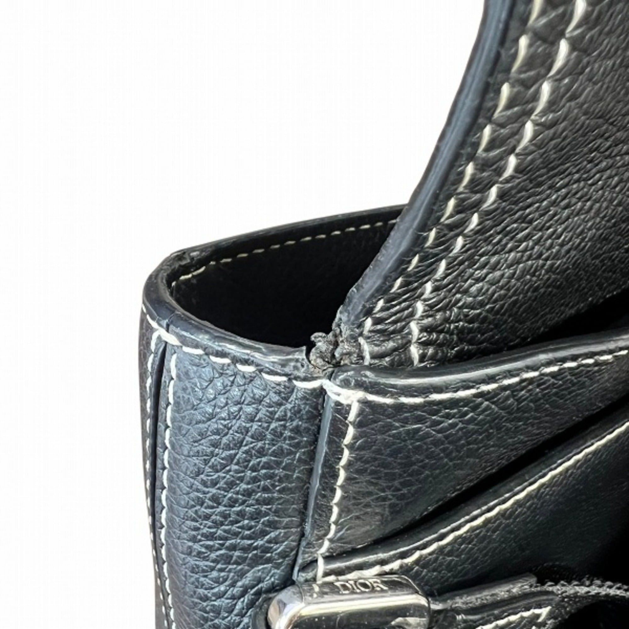 Dior Christian Dior x Shawn Stussy collaboration Saddle Bee pouch shoulder bag, leather Size ONE SIZE - 8 Thumbnail