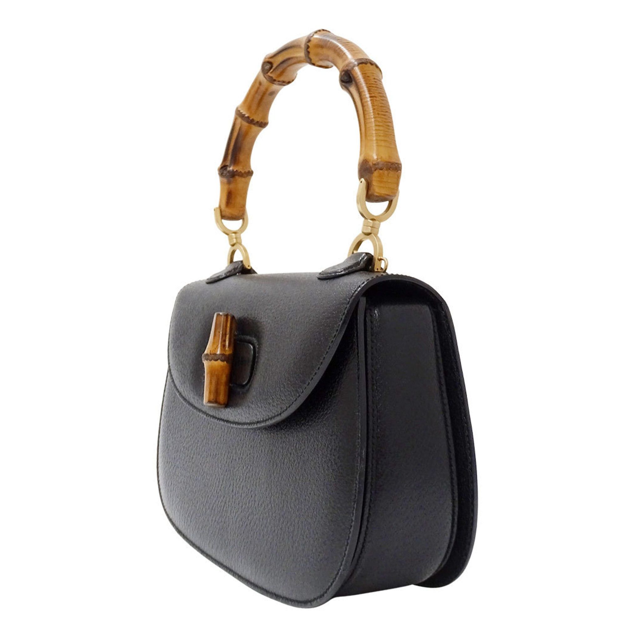 Gucci Gucci handbag for women, brand name, leather, bamboo, black, 000-926-0633, flap type. Size ONE SIZE - 4 Thumbnail