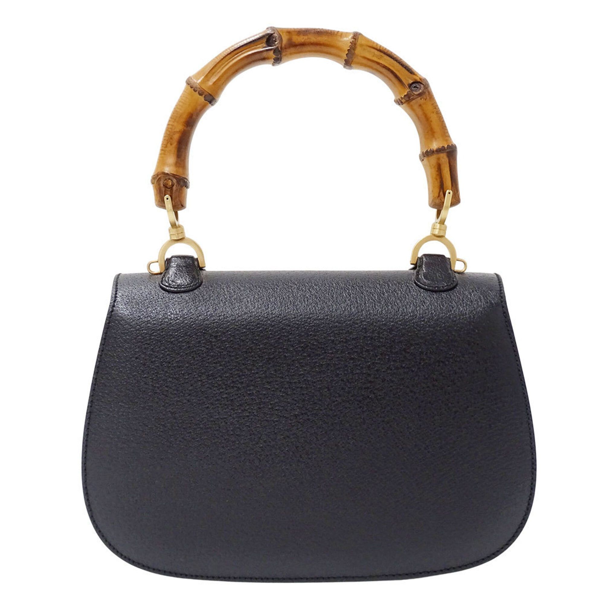 Gucci Gucci handbag for women, brand name, leather, bamboo, black, 000-926-0633, flap type. Size ONE SIZE - 2 Thumbnail