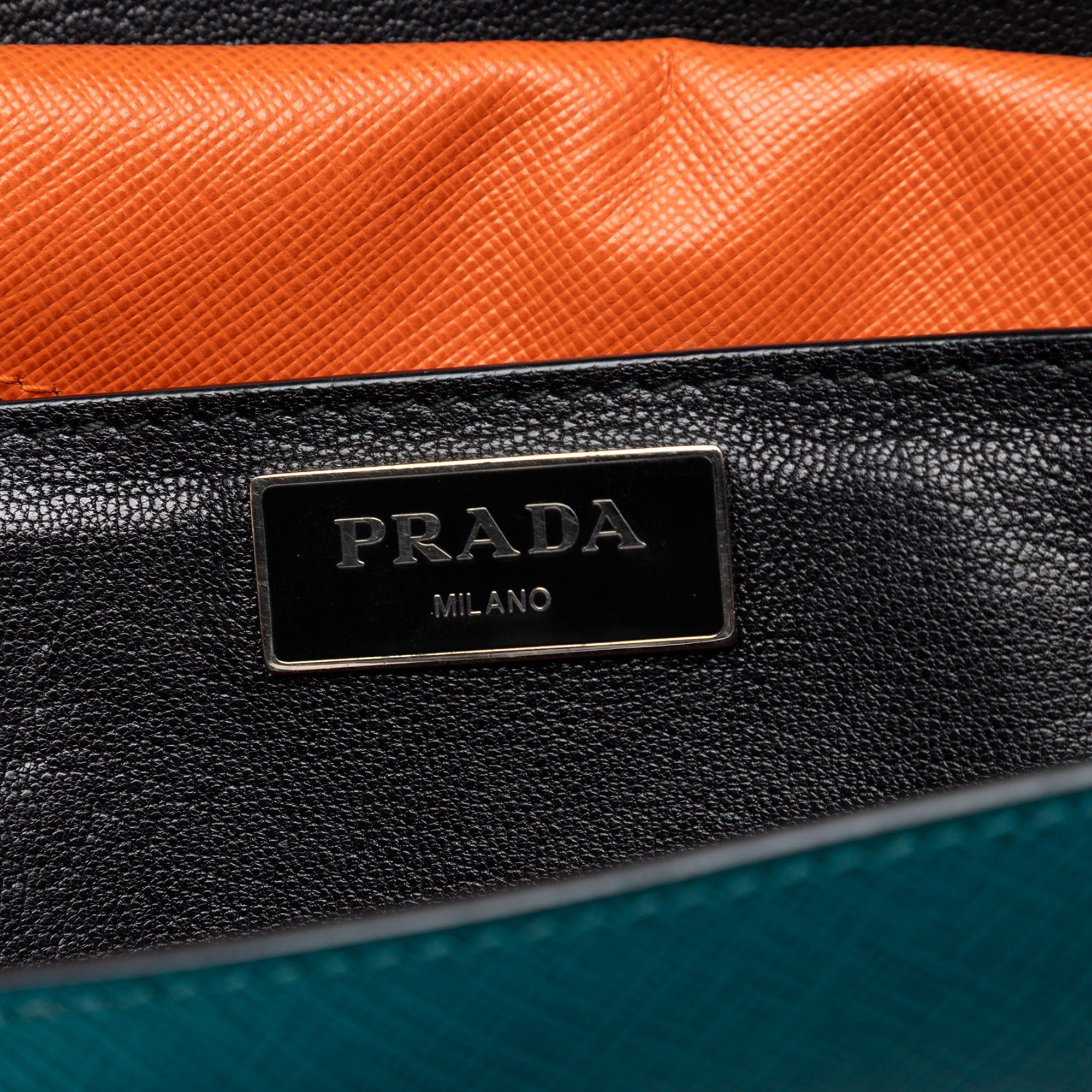 Prada Bicolor Saffiano Lux Sound Lock Satchel Size ONE SIZE - 5 Thumbnail