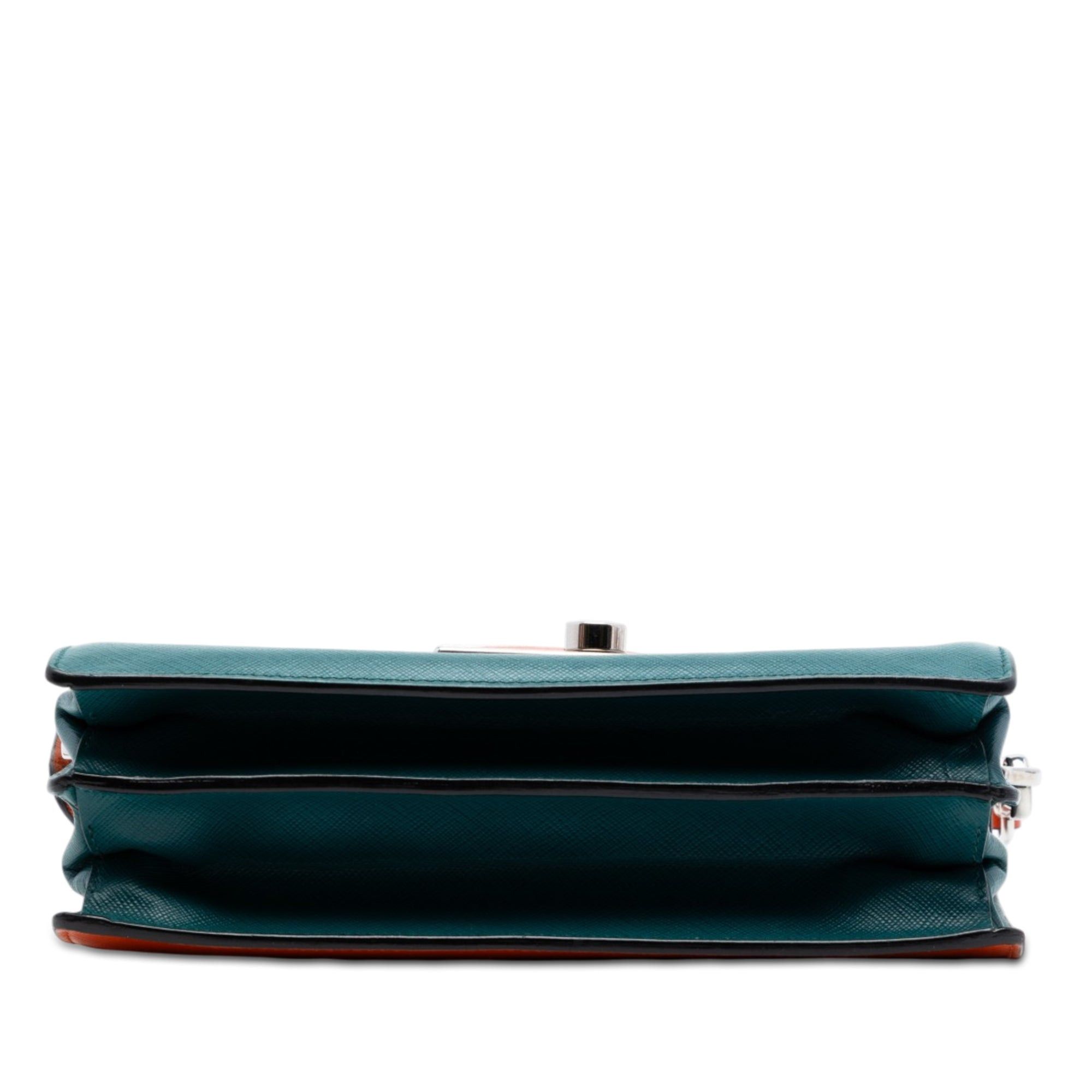 Prada Bicolor Saffiano Lux Sound Lock Satchel Size ONE SIZE - 3 Thumbnail
