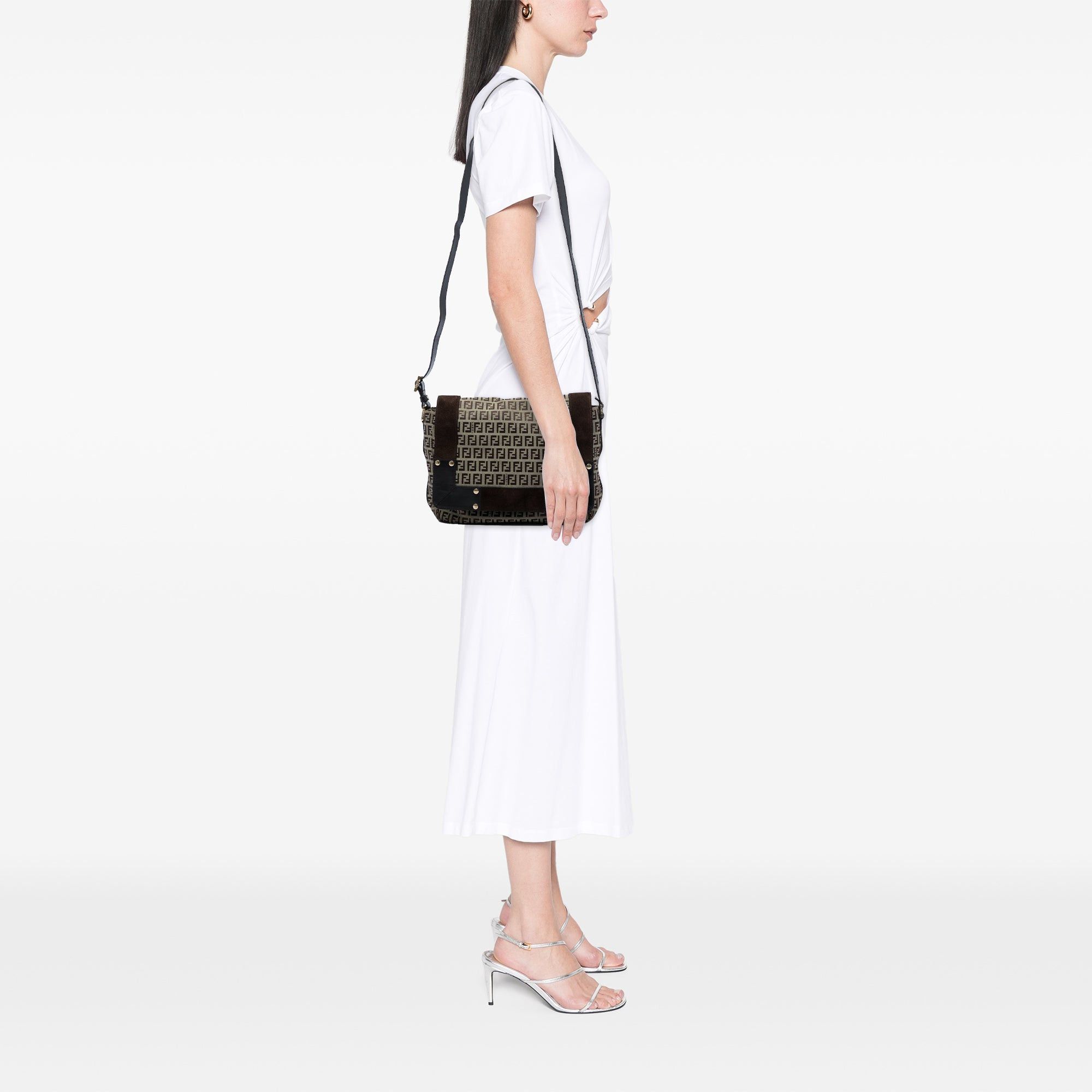 Fendi Zucchino Canvas Messenger Bag Size ONE SIZE - 5 Thumbnail