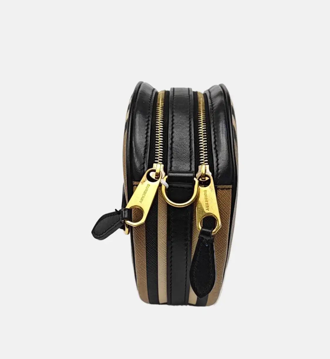 Burberry BURBERRY Louise brown coated canvas shoulder bag crossbody bag gold hardware det Size ONE SIZE - 4 Thumbnail