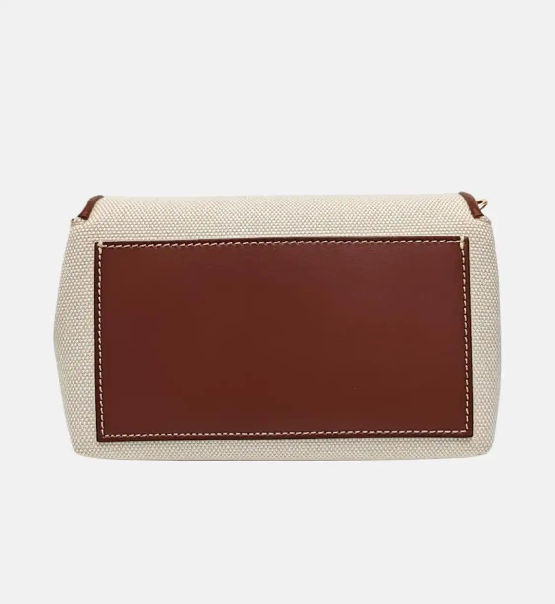 Burberry BURBERRY Horseferry Small white fabric print stud shoulder bag gold hardware det Size ONE SIZE - 5 Thumbnail
