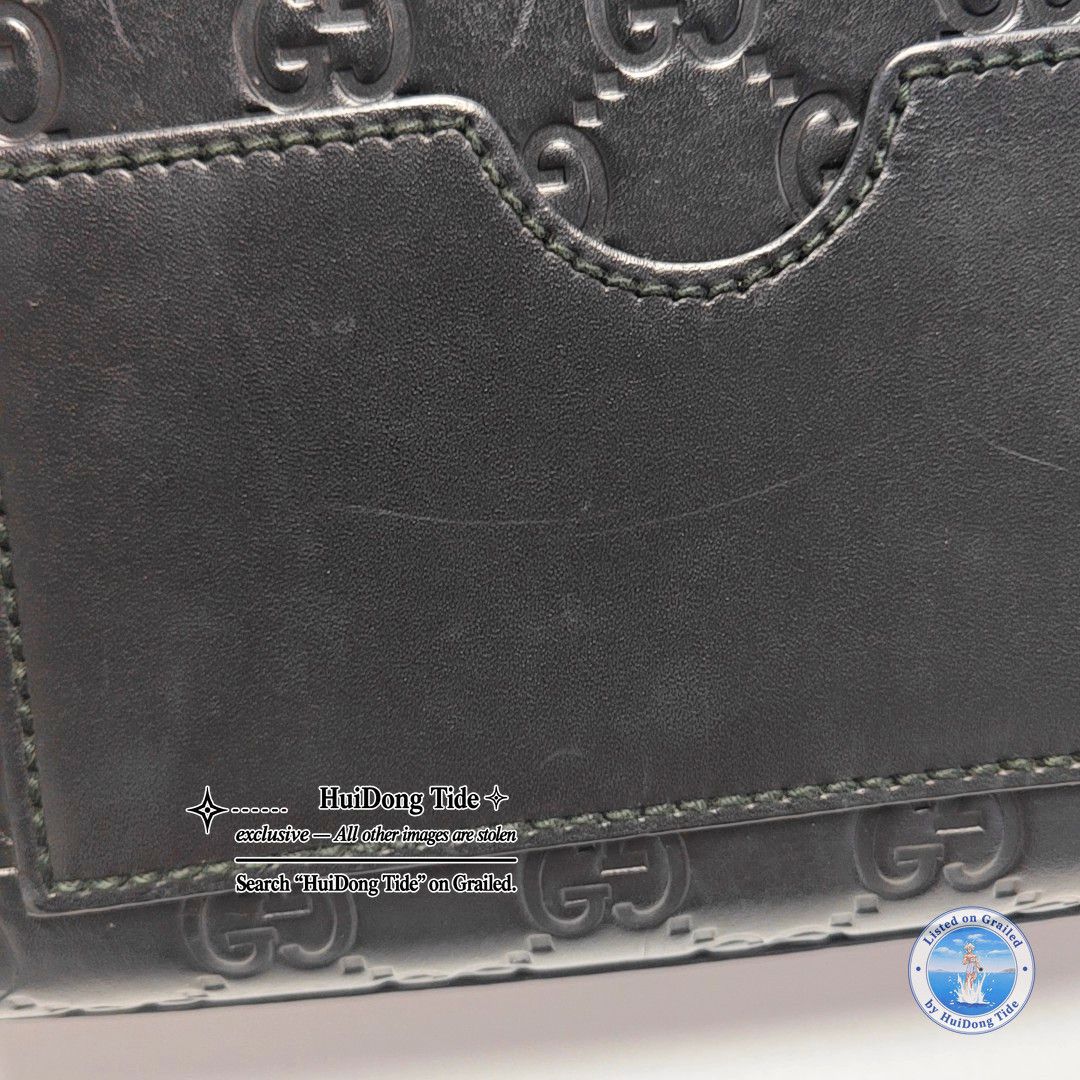 Gucci Gucci Padlock Black Leather Monogram Shoulder Bag One Size Size ONE SIZE - 16 Thumbnail