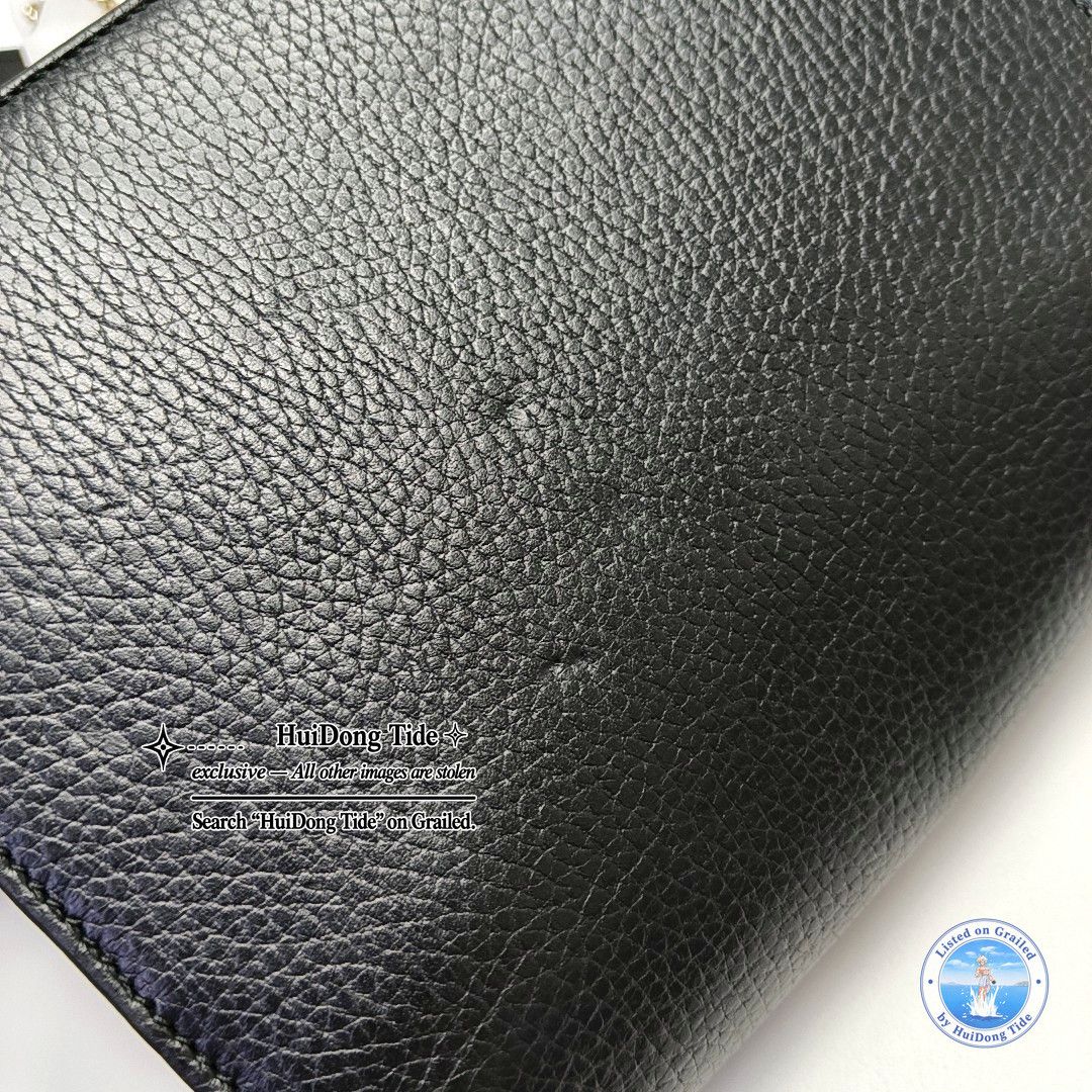 Gucci Gucci Interlocking G Leather Shoulder Bag Black Size ONE SIZE - 12 Thumbnail