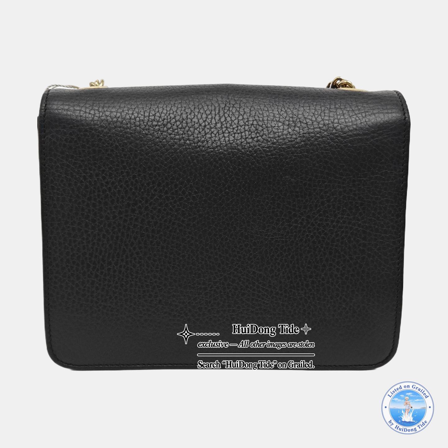 Gucci Gucci Interlocking G Leather Shoulder Bag Black Size ONE SIZE - 5 Thumbnail