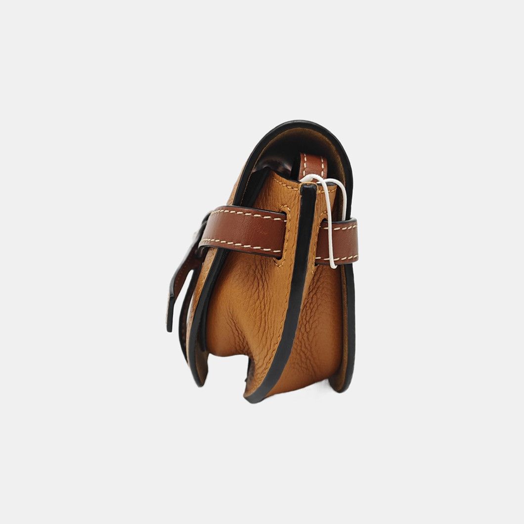 Loewe Loewe Gate Mini Leather Shoulder Bag Brown Size ONE SIZE - 3 Thumbnail