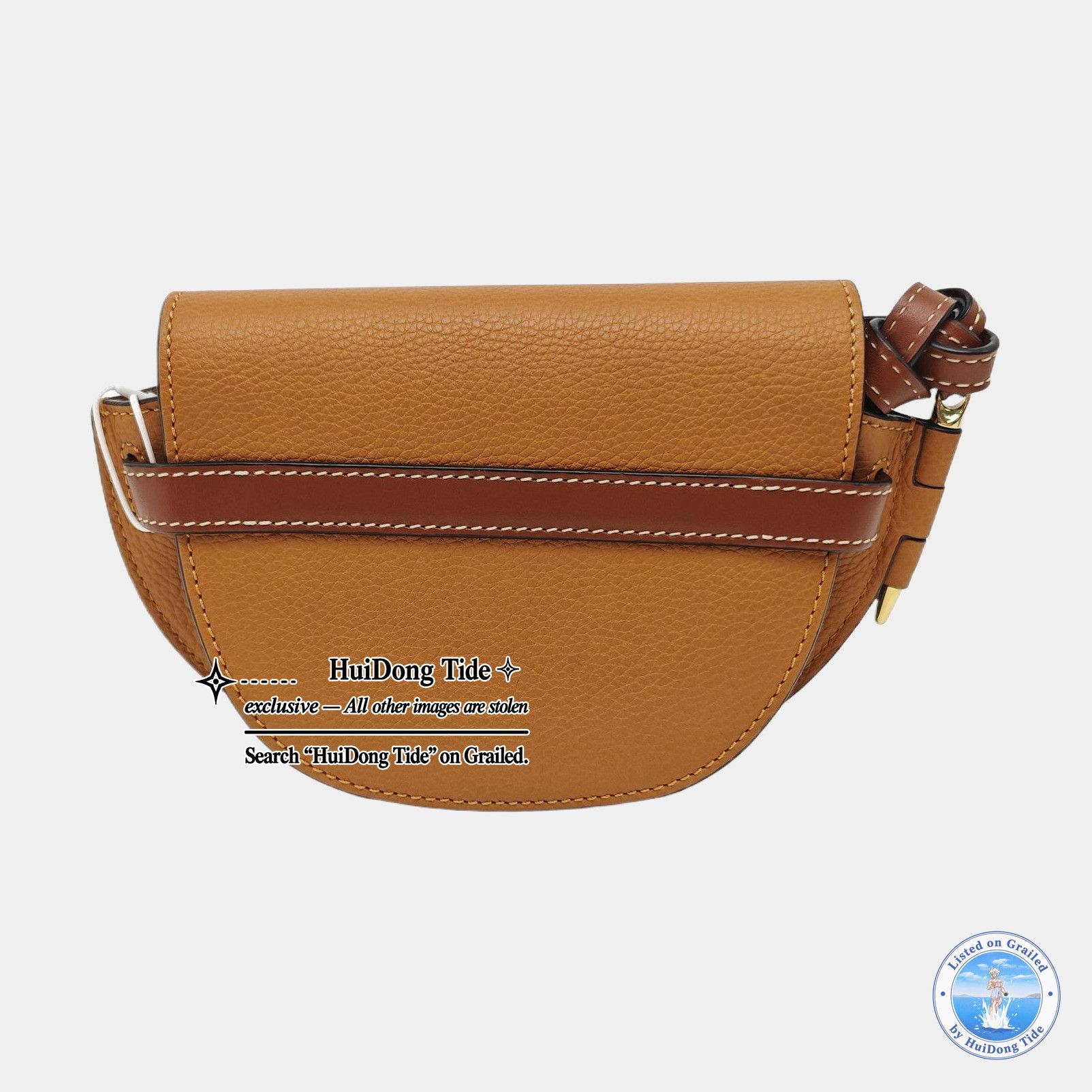 Loewe Loewe Gate Mini Leather Shoulder Bag Brown Size ONE SIZE - 5 Thumbnail
