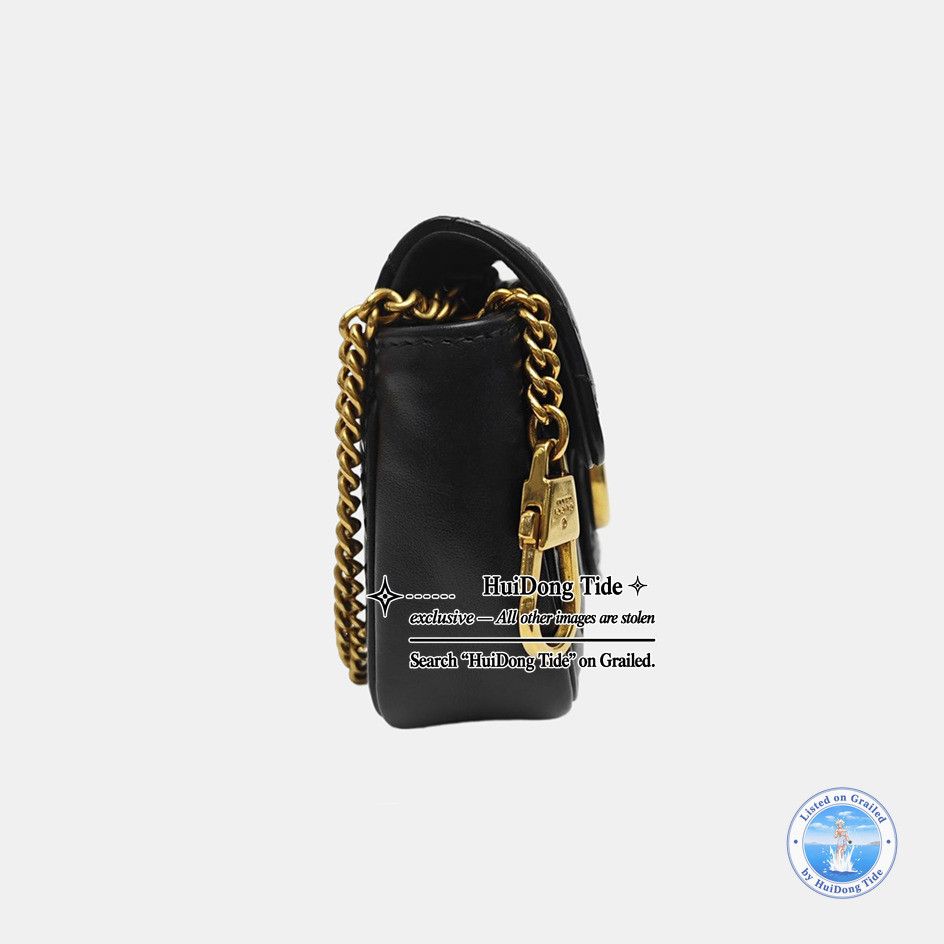 Gucci Gucci GG Marmont Leather Quilted Mini Crossbody Bag Size ONE SIZE - 4 Thumbnail