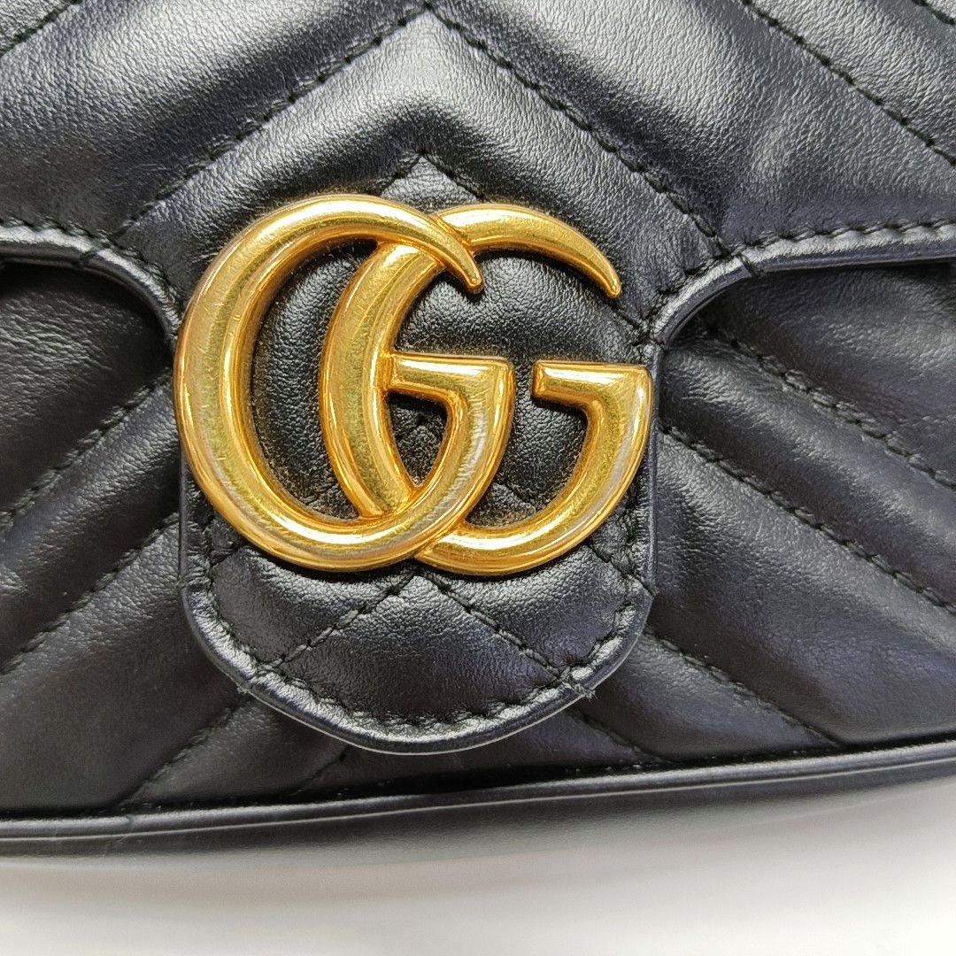 Gucci Gucci GG Marmont Leather Quilted Mini Crossbody Bag Size ONE SIZE - 10 Thumbnail