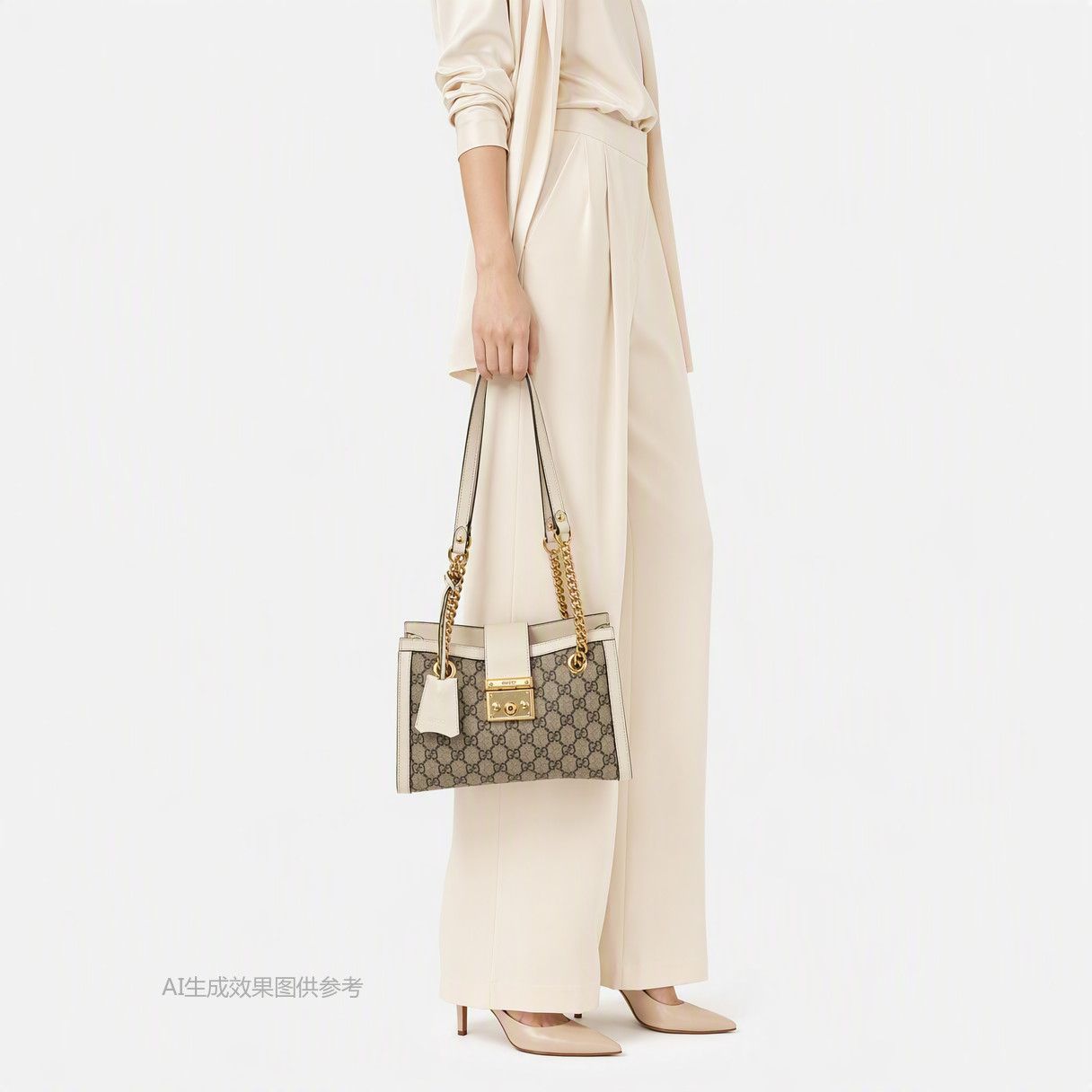 Gucci Gucci Padlock Monogram Shoulder Bag Size ONE SIZE - 2 Thumbnail