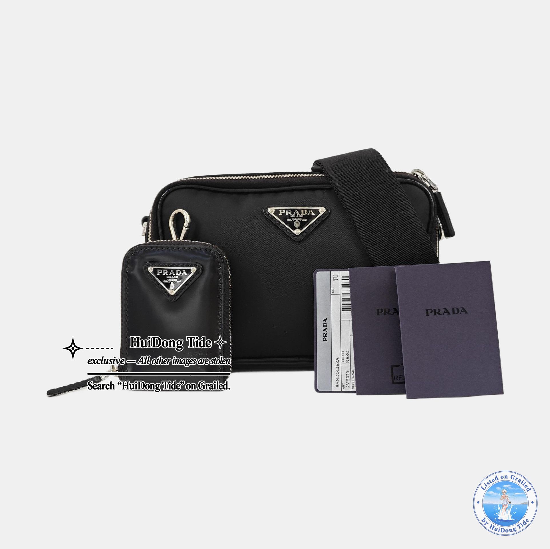 Prada Prada Nylon Logo Crossbody Bag Size ONE SIZE Size ONE SIZE - 8 Thumbnail