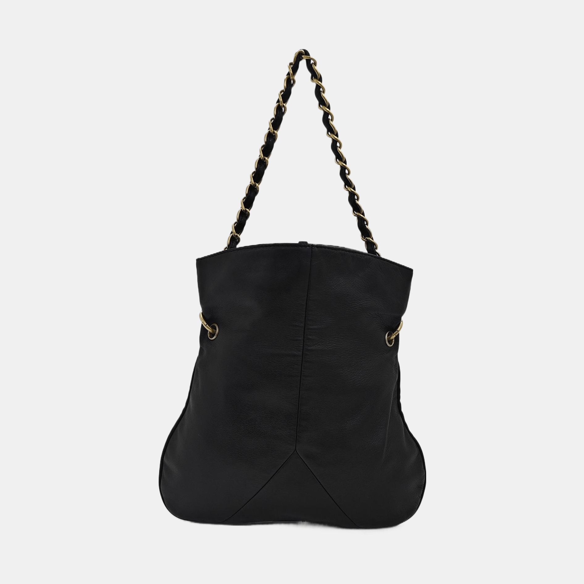 Chanel CHANEL Leather Shoulder Bag with Gold Hardware Size ONE SIZE - 4 Thumbnail