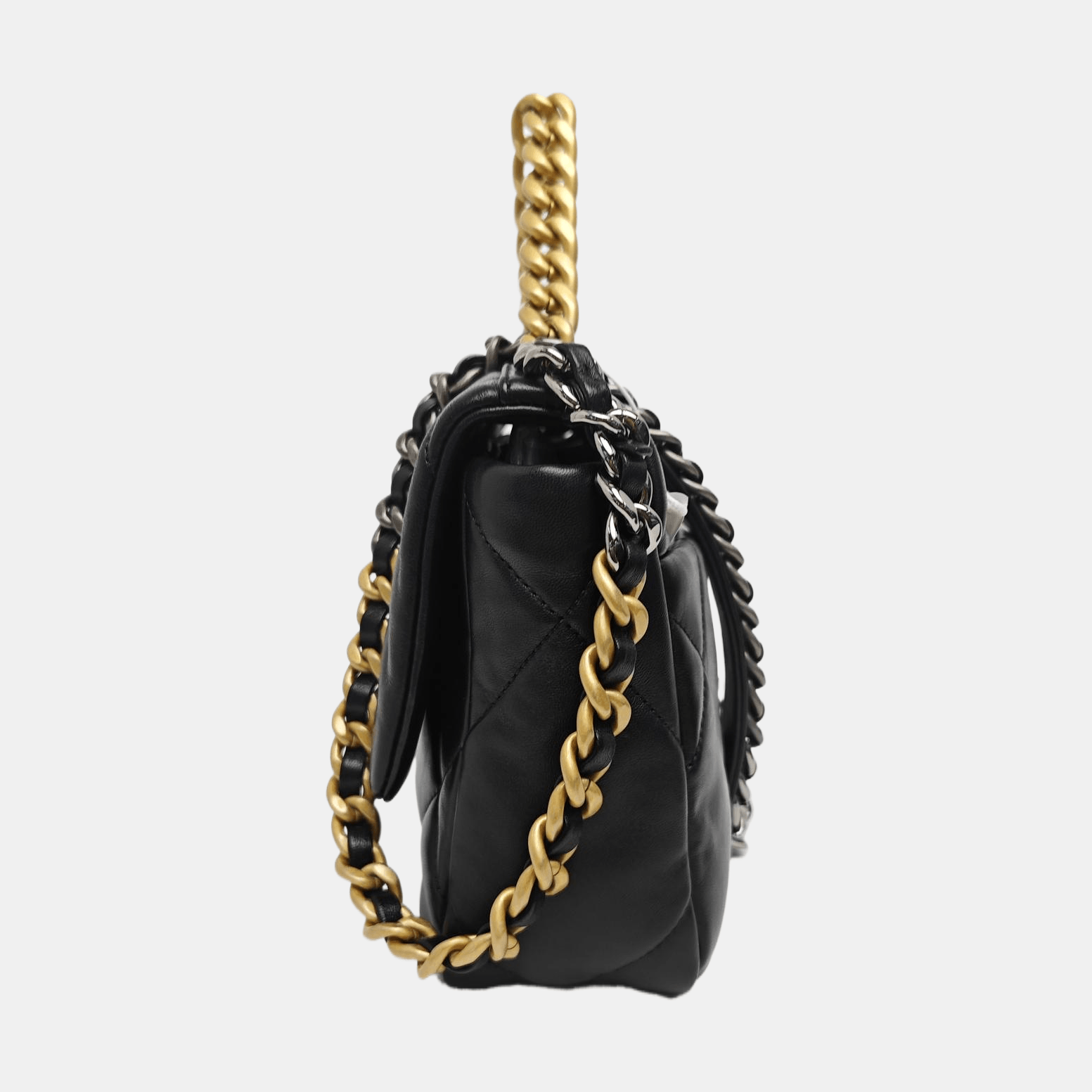 Chanel Chanel 19 Small Quilted Leather Flap Bag Black Size ONE SIZE - 3 Thumbnail