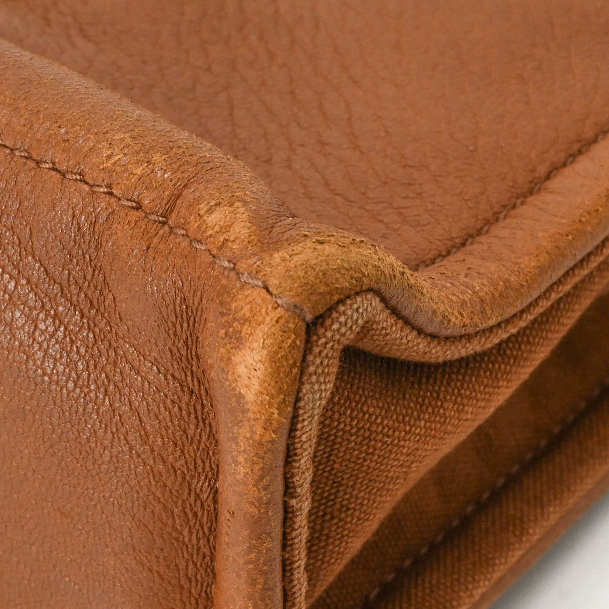 Hermes HERMES Fourre-Tout PM Handbag Tote, Half Leather Canvas Brown Size ONE SIZE - 13 Thumbnail