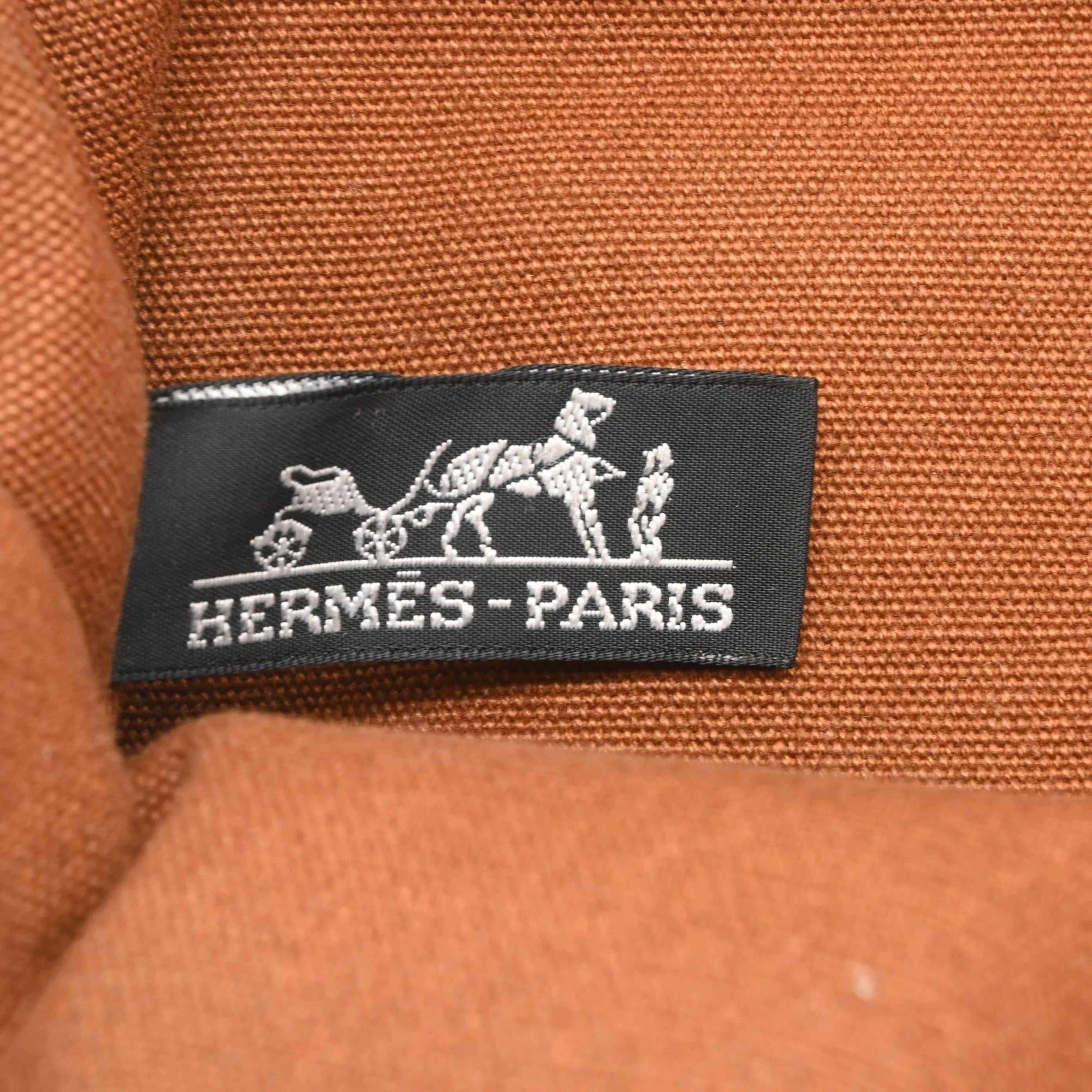 Hermes HERMES Fourre-Tout PM Handbag Tote, Half Leather Canvas Brown Size ONE SIZE - 10 Thumbnail