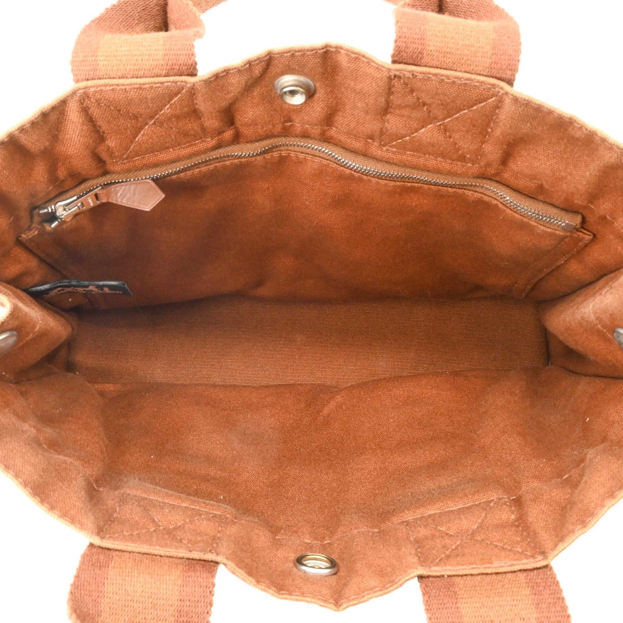 Hermes HERMES Fourre-Tout PM Handbag Tote, Half Leather Canvas Brown Size ONE SIZE - 9 Thumbnail