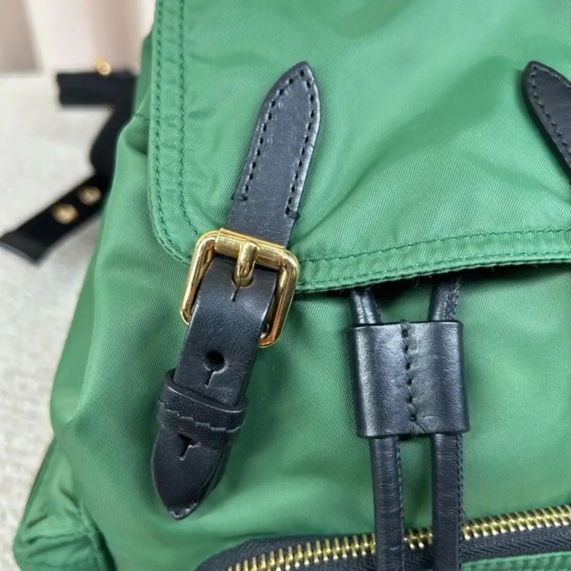 Burberry BURBERRY The Rucksack green nylon backpack Size ONE SIZE - 13 Thumbnail