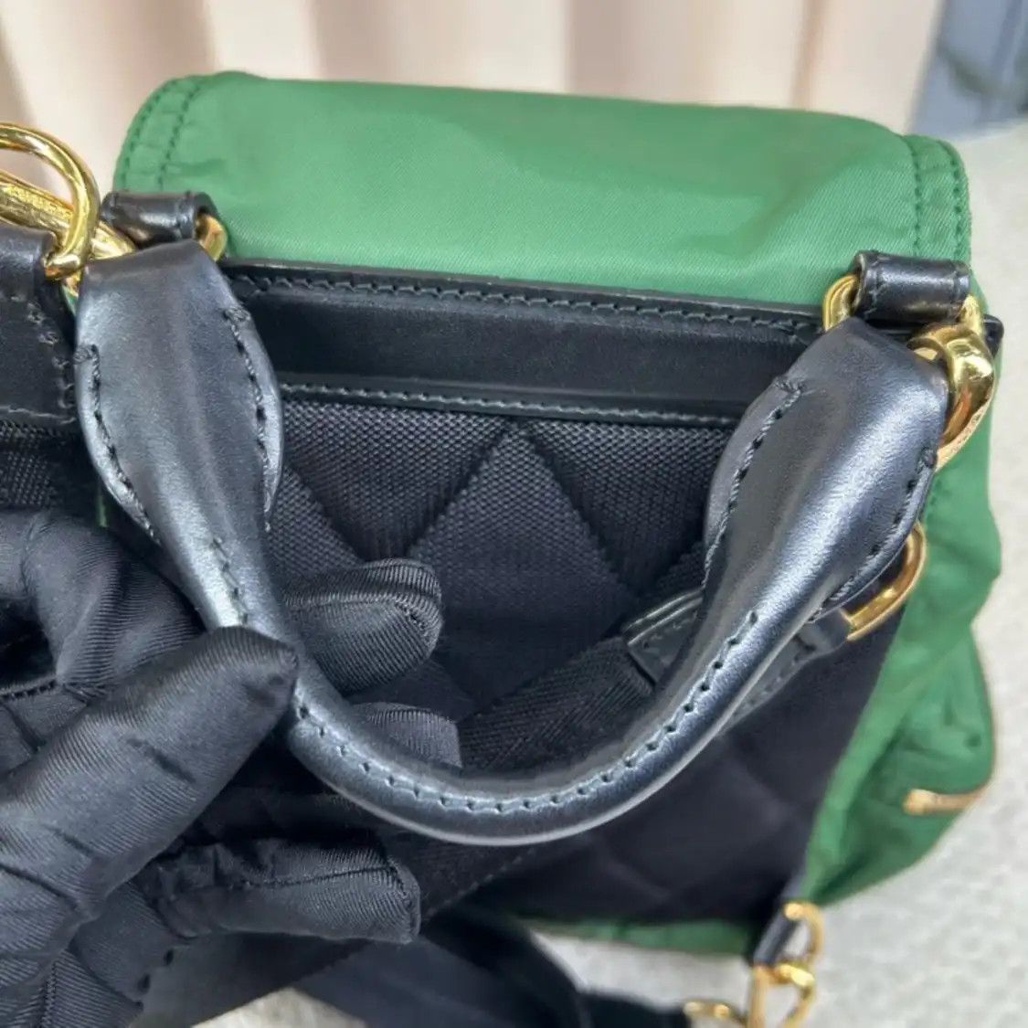 Burberry BURBERRY The Rucksack green nylon backpack Size ONE SIZE - 9 Thumbnail