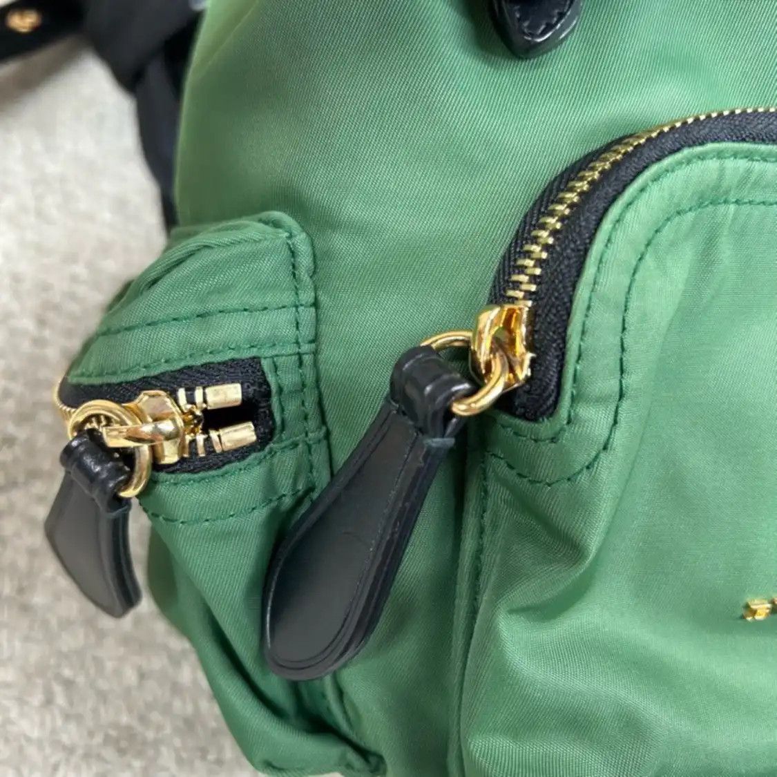 Burberry BURBERRY The Rucksack green nylon backpack Size ONE SIZE - 12 Thumbnail
