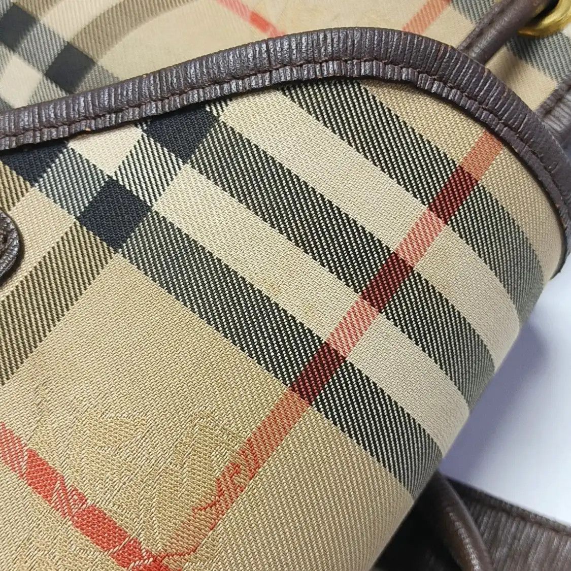 Burberry BURBERRY khaki canvas war horse plaid embossed backpack gold hardware Size ONE SIZE - 10 Thumbnail