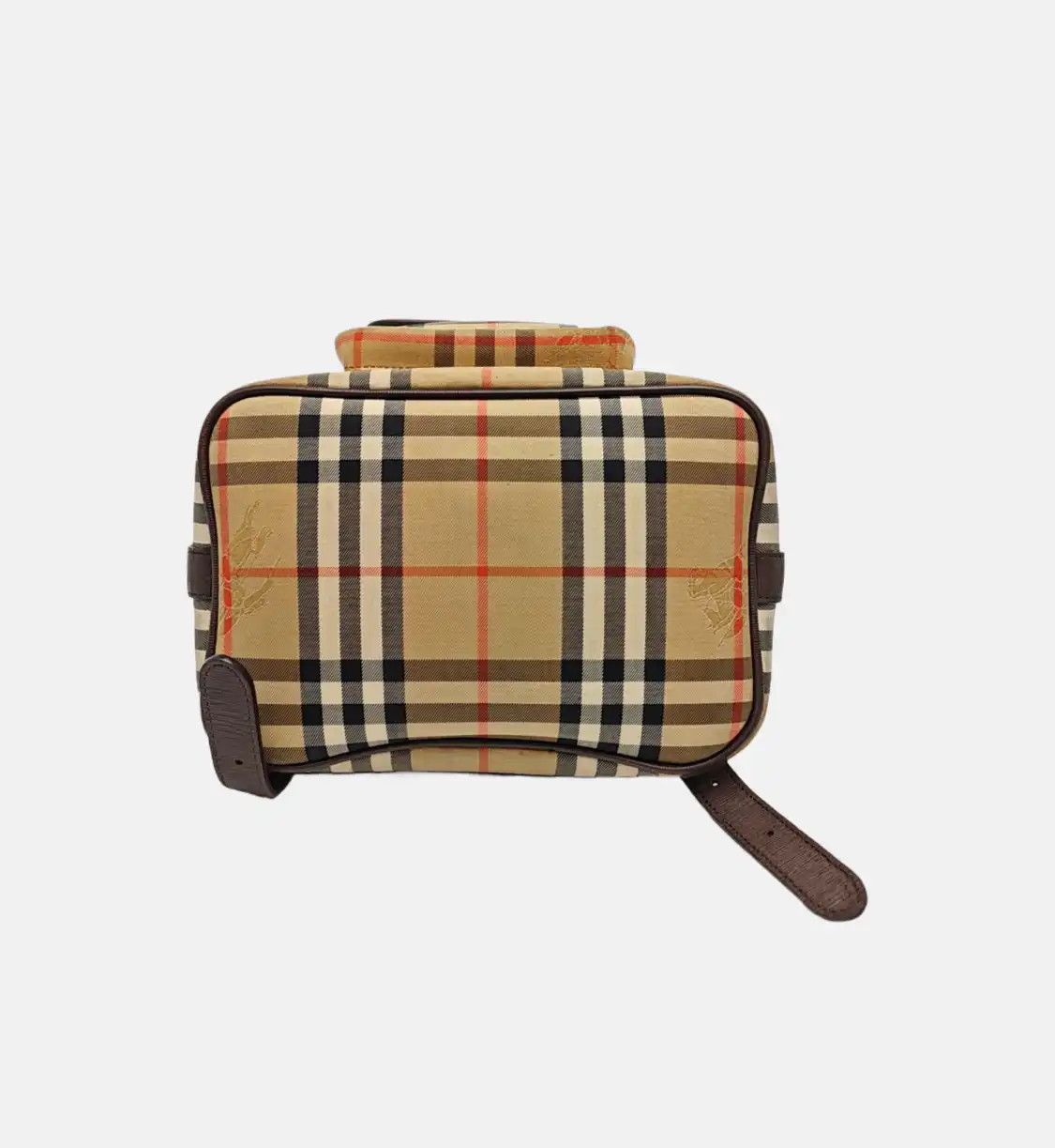 Burberry BURBERRY khaki canvas war horse plaid embossed backpack gold hardware Size ONE SIZE - 6 Thumbnail