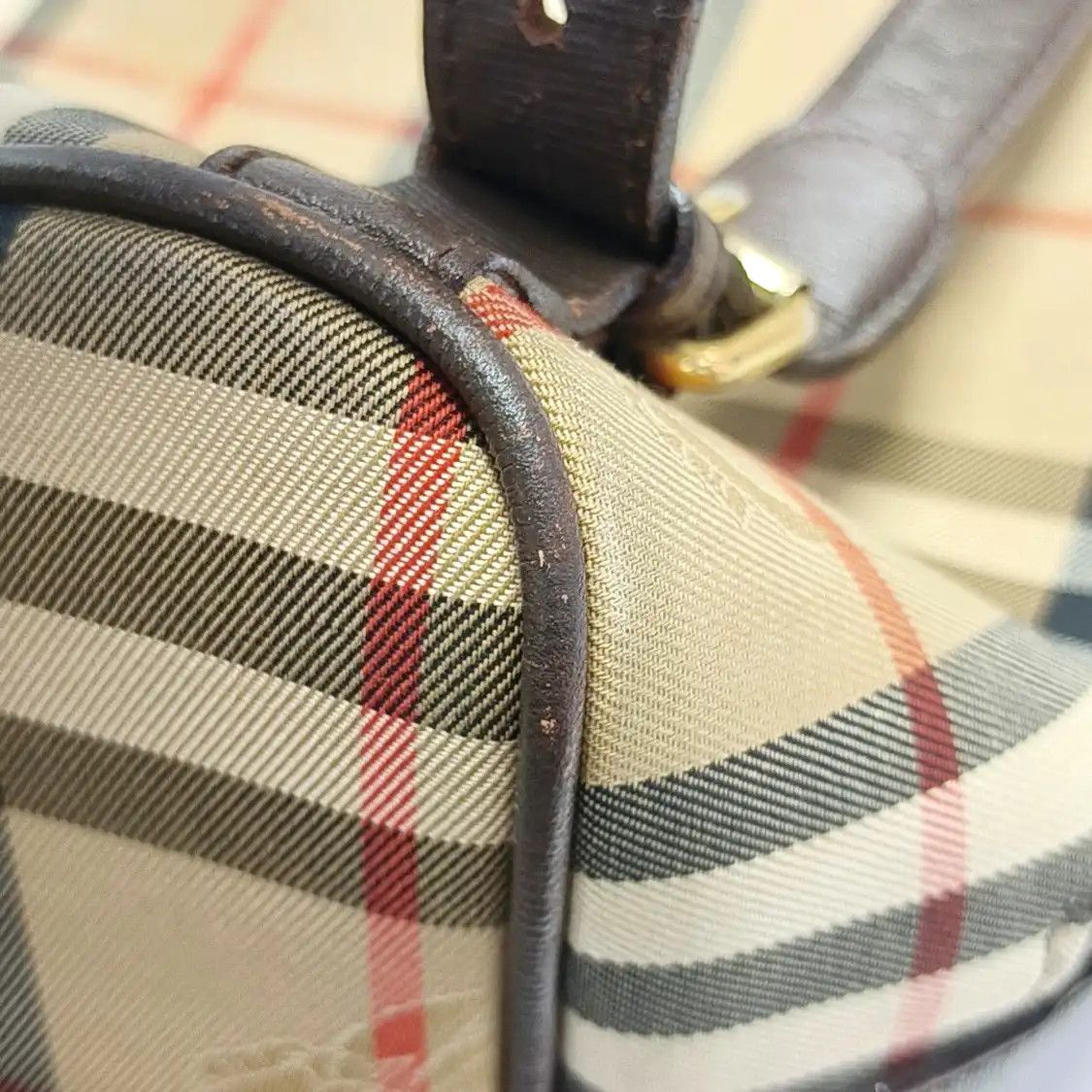 Burberry BURBERRY khaki canvas war horse plaid embossed backpack gold hardware Size ONE SIZE - 17 Thumbnail