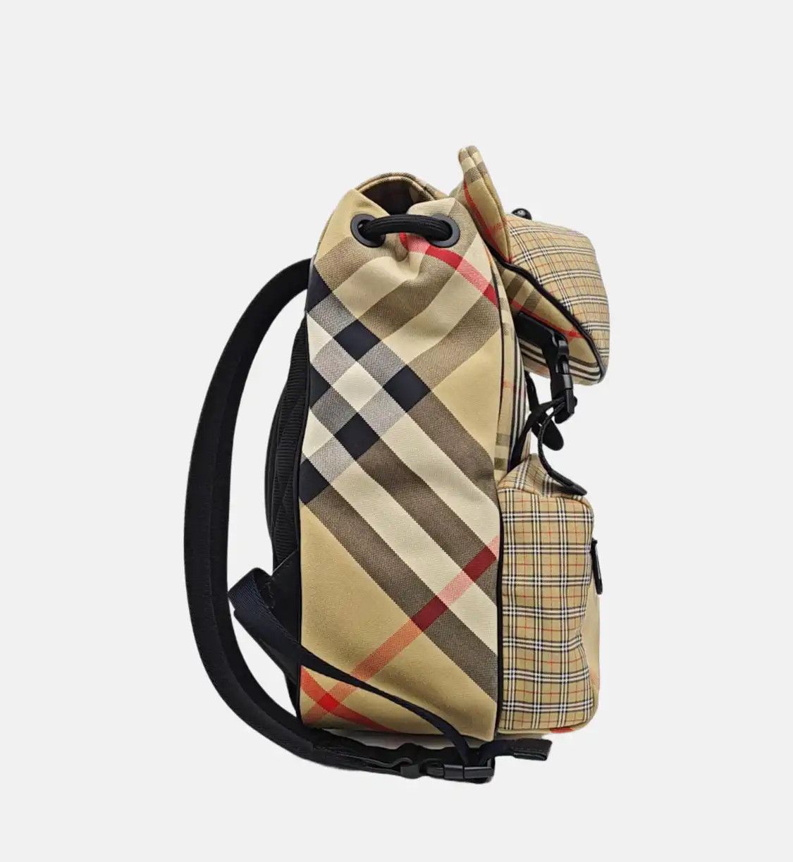 Burberry BURBERRY multi-color fabric applique backpack black hardware Size ONE SIZE - 4 Thumbnail