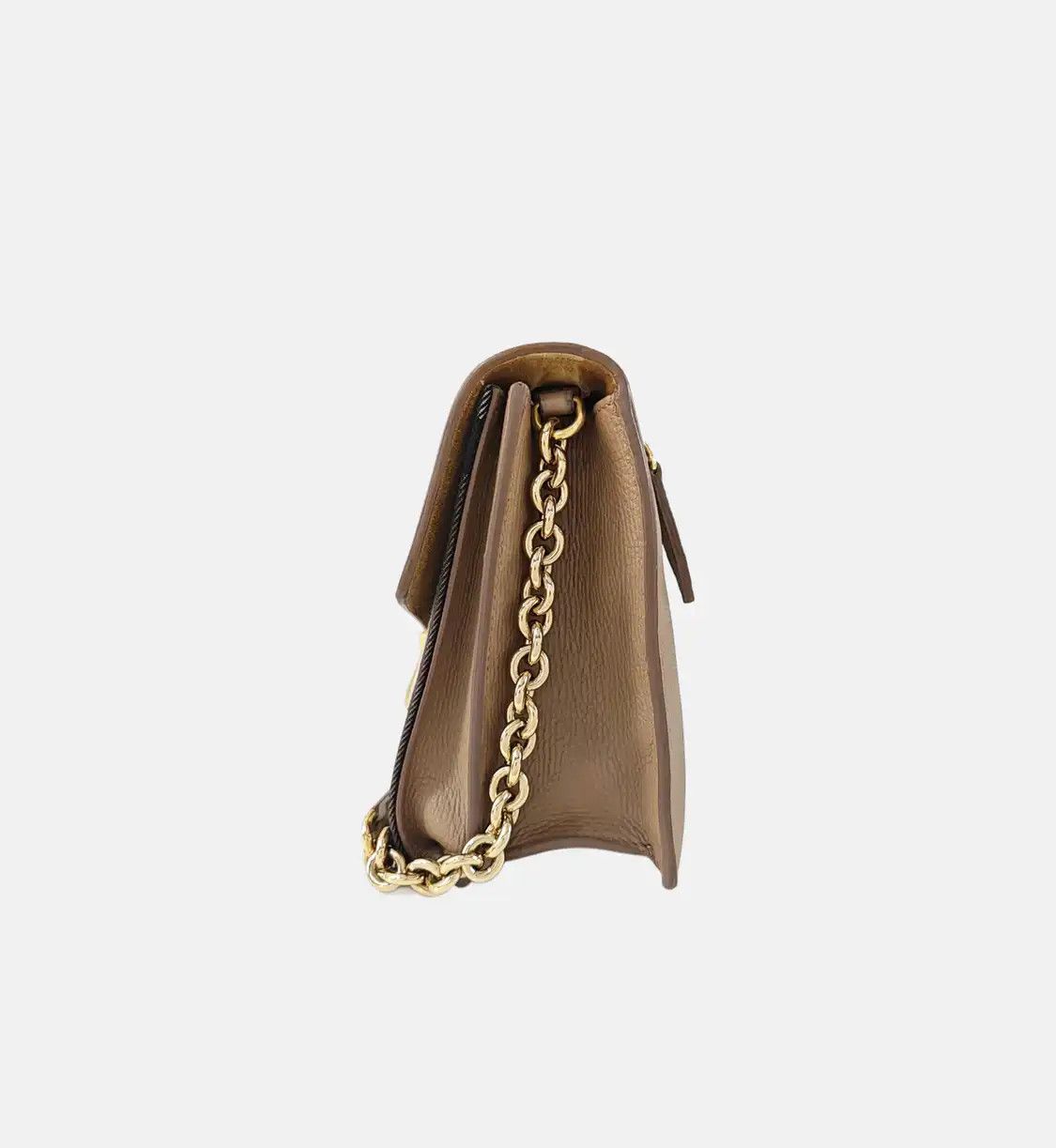 Burberry BURBERRY Macken khaki cowhide leather crossbody bag gold hardware detachable str Size ONE SIZE - 3 Thumbnail