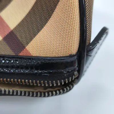 Burberry BURBERRY khaki coated canvas handbag ruthenium hardware Size ONE SIZE - 14 Thumbnail
