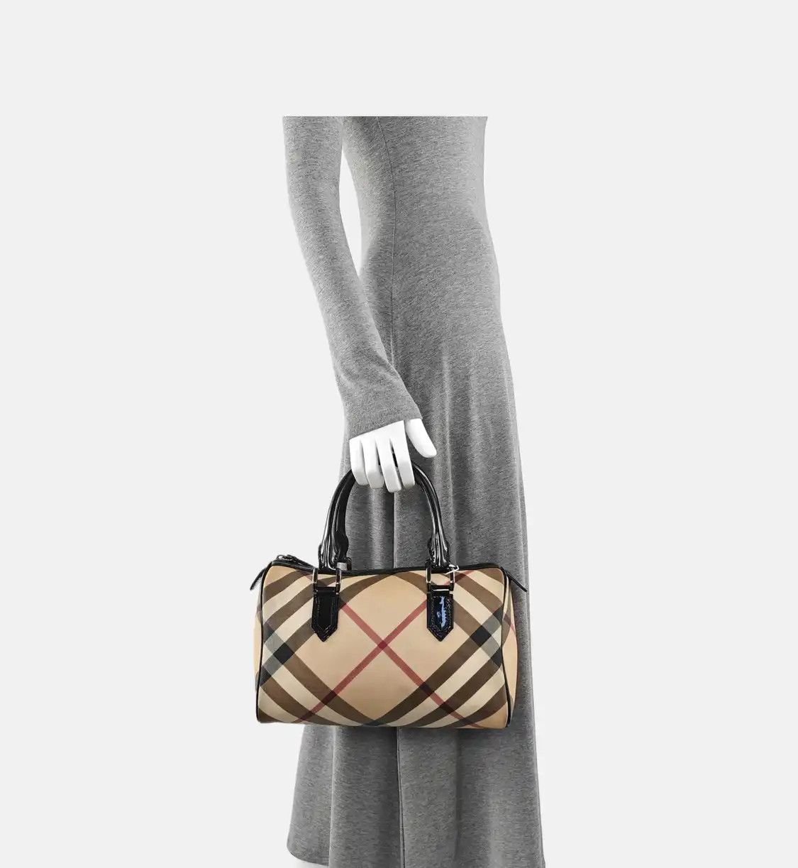 Burberry BURBERRY khaki coated canvas handbag ruthenium hardware Size ONE SIZE - 2 Thumbnail