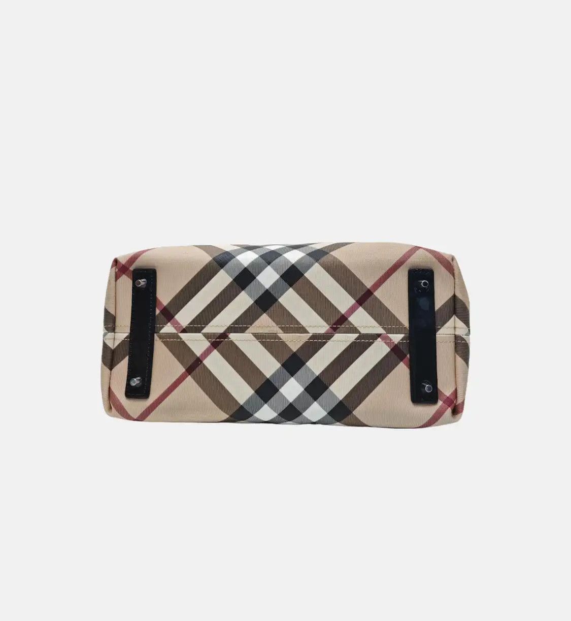 Burberry BURBERRY tote bag beige coated canvas handbag shoulder bag black hardware sub-po Size ONE SIZE - 6 Thumbnail