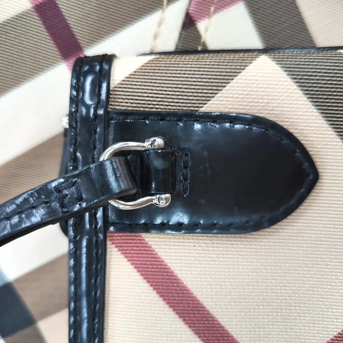 Burberry BURBERRY tote bag beige coated canvas handbag shoulder bag black hardware sub-po Size ONE SIZE - 17 Thumbnail
