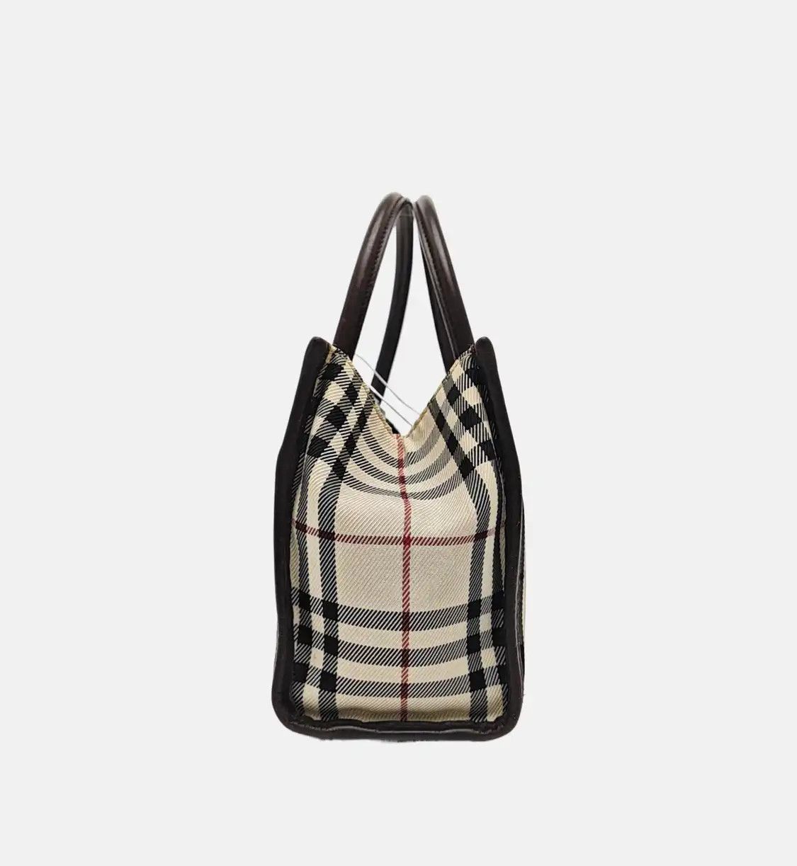 Burberry BURBERRY tote bag beige canvas handbag silver hardware Size ONE SIZE - 3 Thumbnail