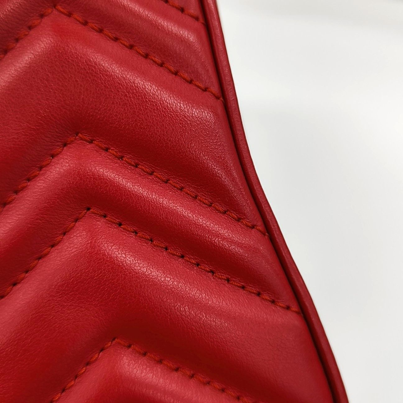Gucci Gucci GG Marmont Red Quilted Leather Top Handle Bag OS Size ONE SIZE - 10 Thumbnail