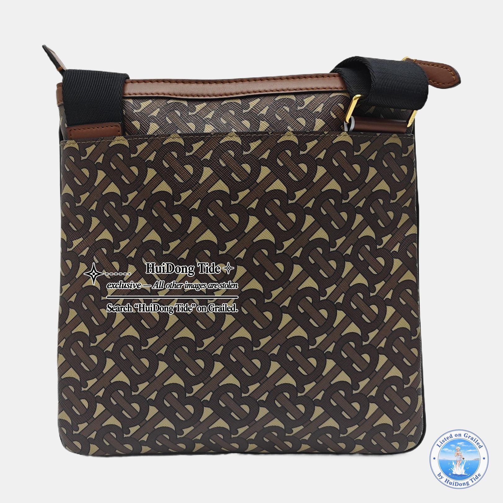 Burberry Burberry Monogram Coated Canvas Crossbody Bag ONE SIZE Size ONE SIZE - 4 Thumbnail