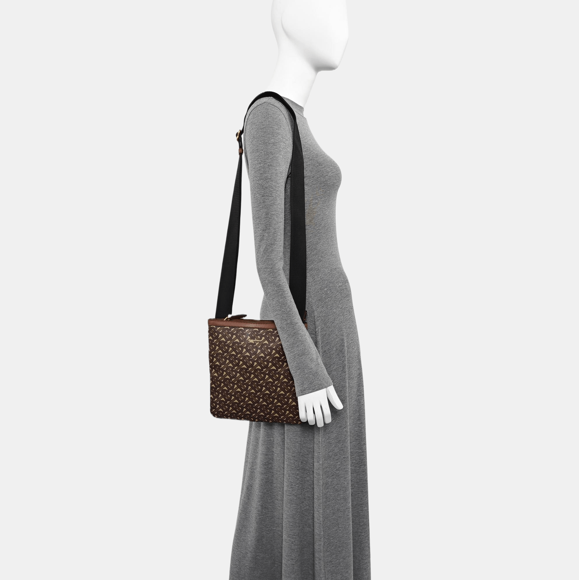 Burberry Burberry Monogram Coated Canvas Crossbody Bag ONE SIZE Size ONE SIZE - 2 Thumbnail