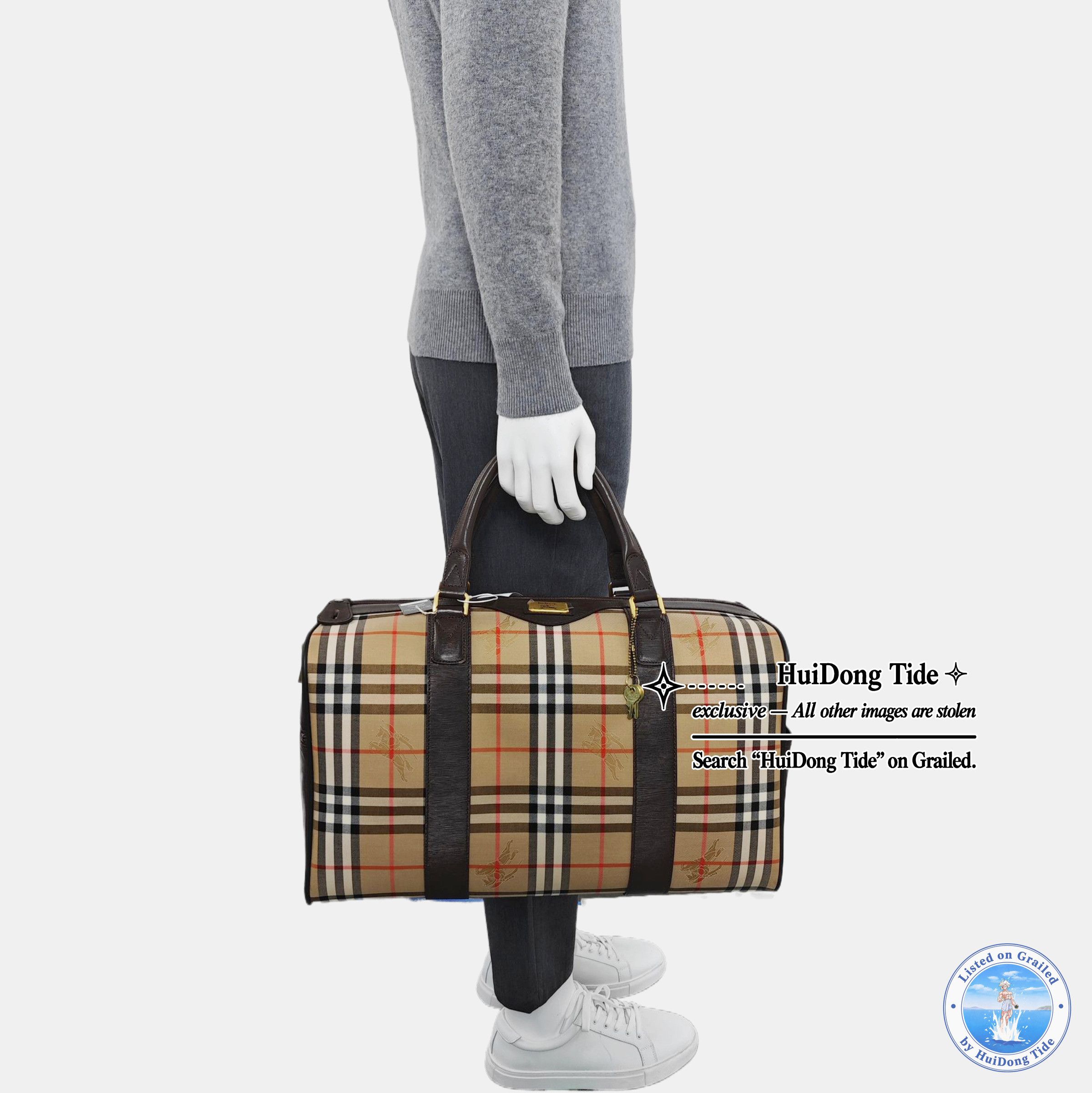 Burberry Burberry Nova Check Equestrian Knight Handle Bag Size ONE SIZE - 2 Thumbnail