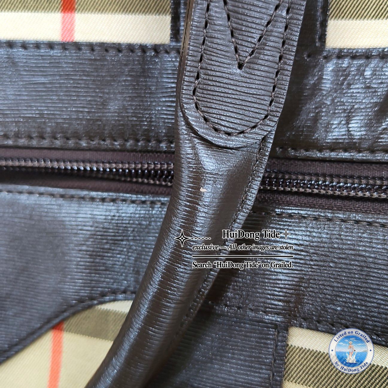 Burberry Burberry Nova Check Equestrian Knight Handle Bag Size ONE SIZE - 8 Thumbnail