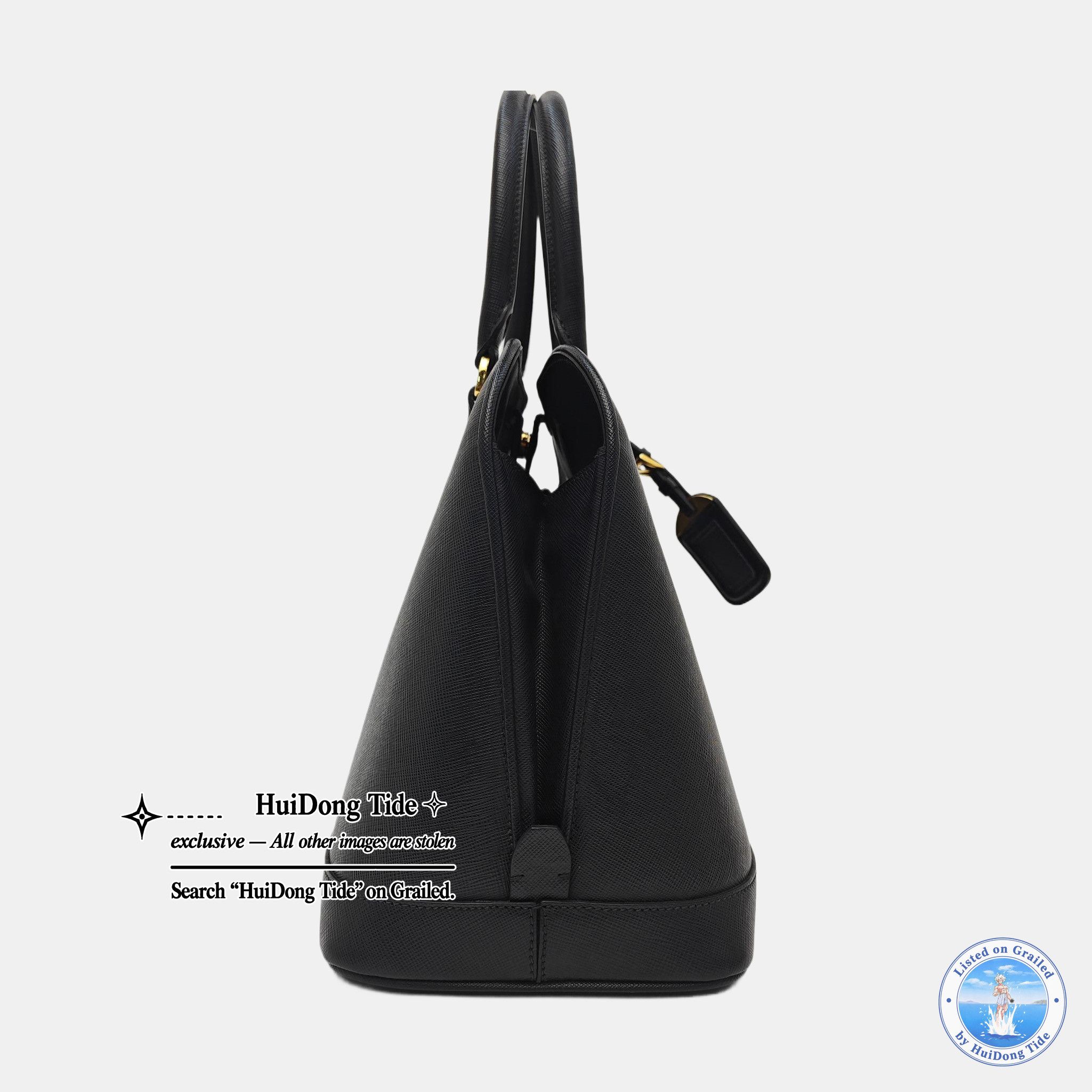 Prada Prada Promenade Saffiano Leather Handle Bag Black Size ONE SIZE - 3 Thumbnail