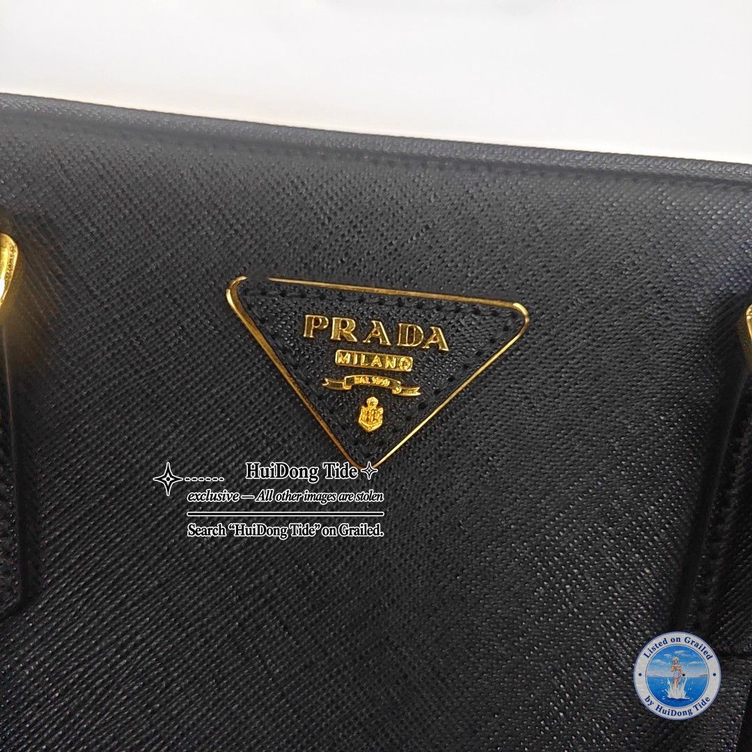 Prada Prada Promenade Saffiano Leather Handle Bag Black Size ONE SIZE - 9 Thumbnail